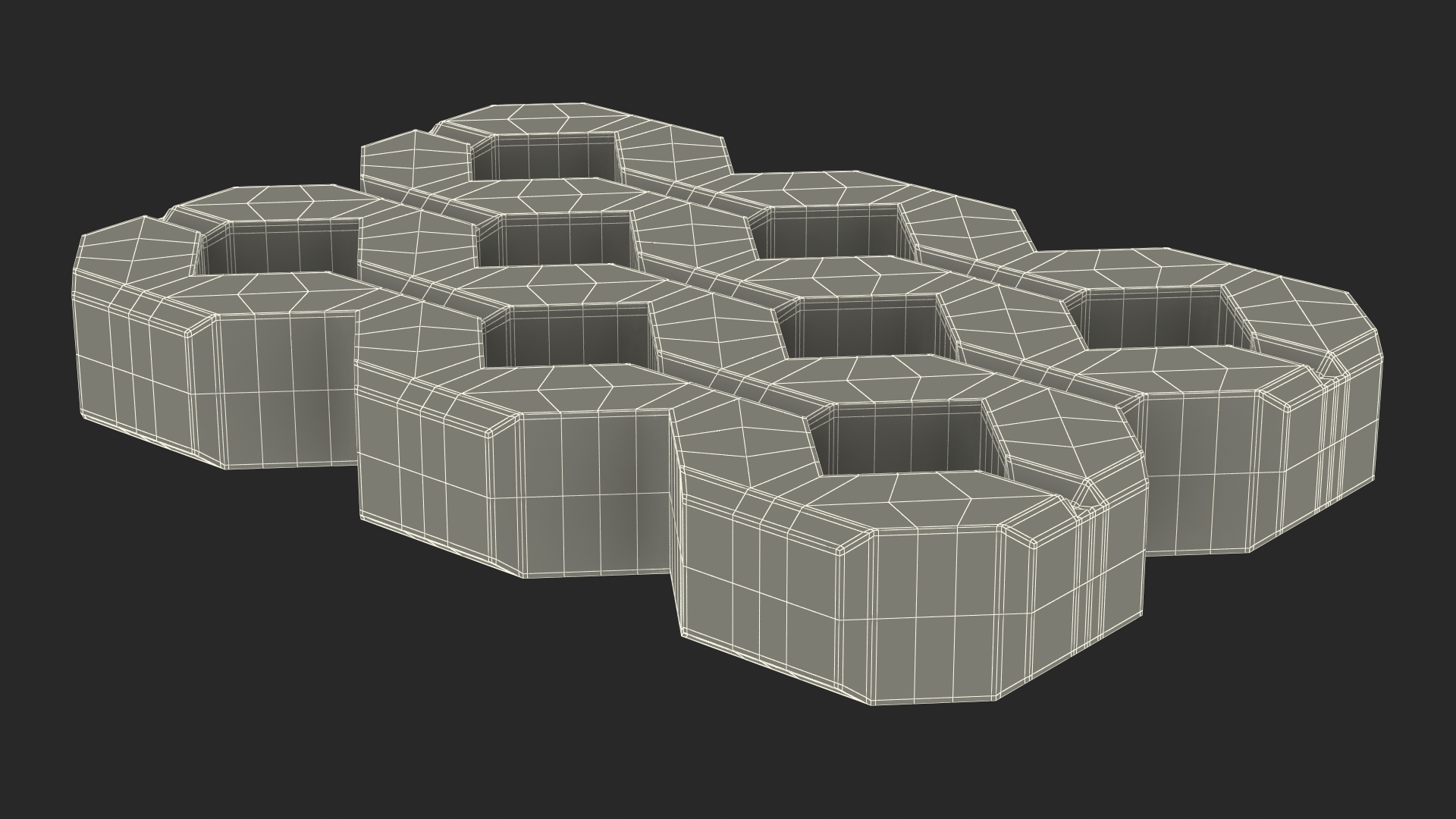 3D Paving Grass Brick model