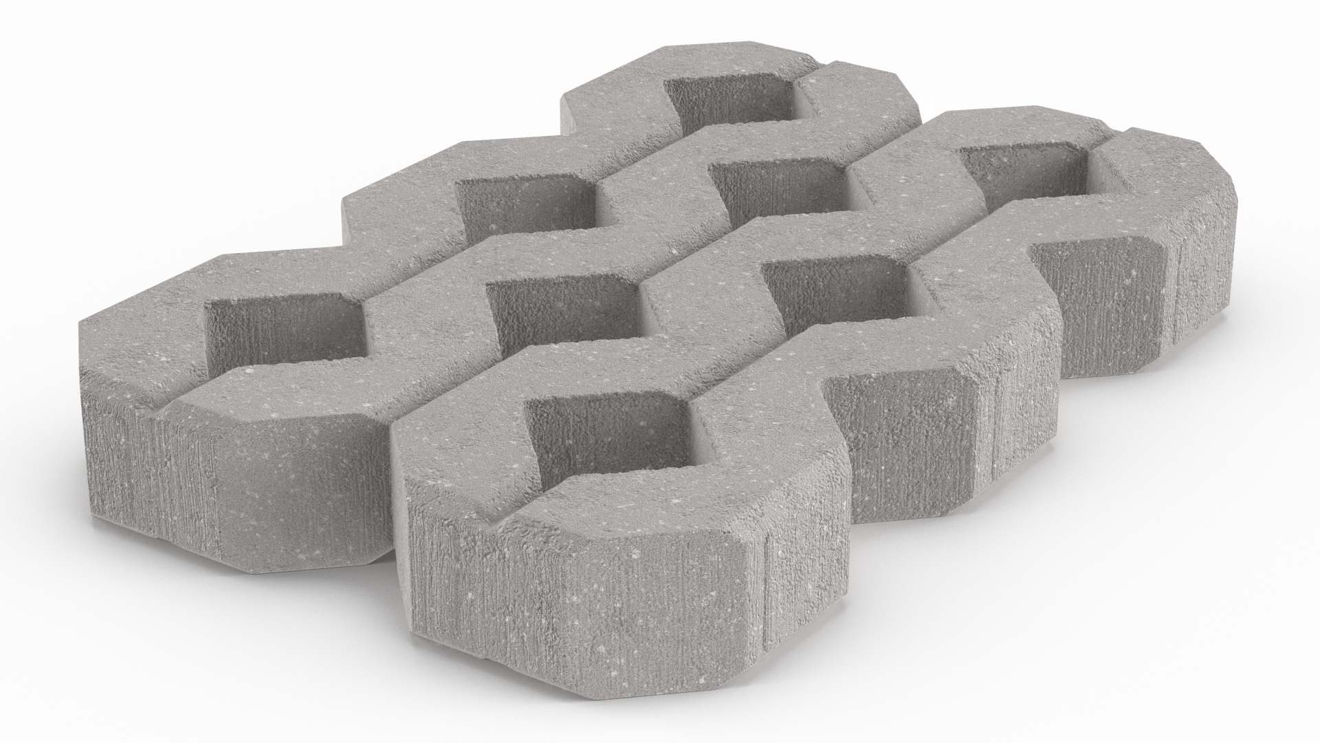 3D Paving Grass Brick model