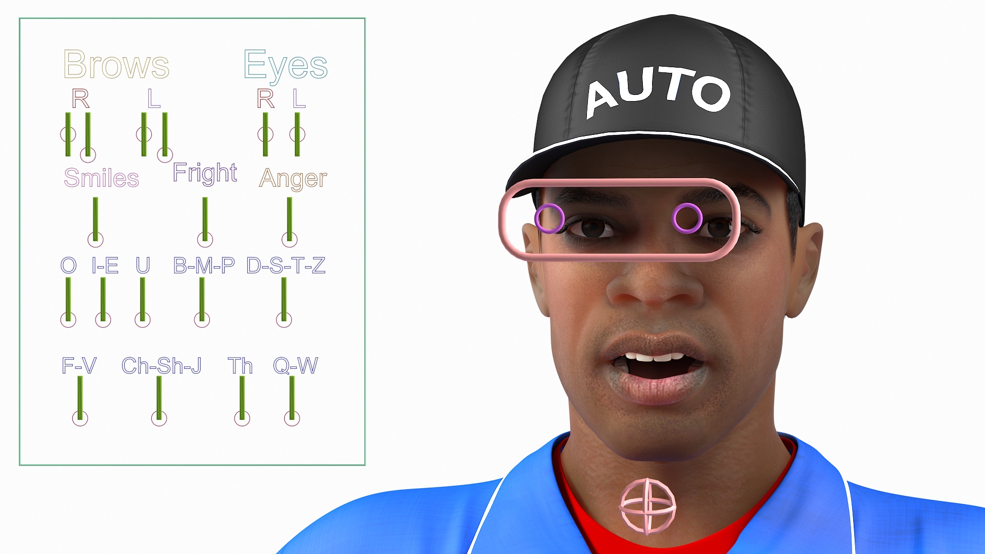 Light Skin Black Auto Mechanic Rigged 3D