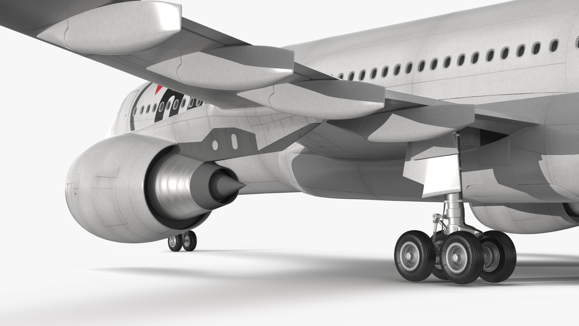 3D Airbus A330-200 Northwest Airlines Rigged