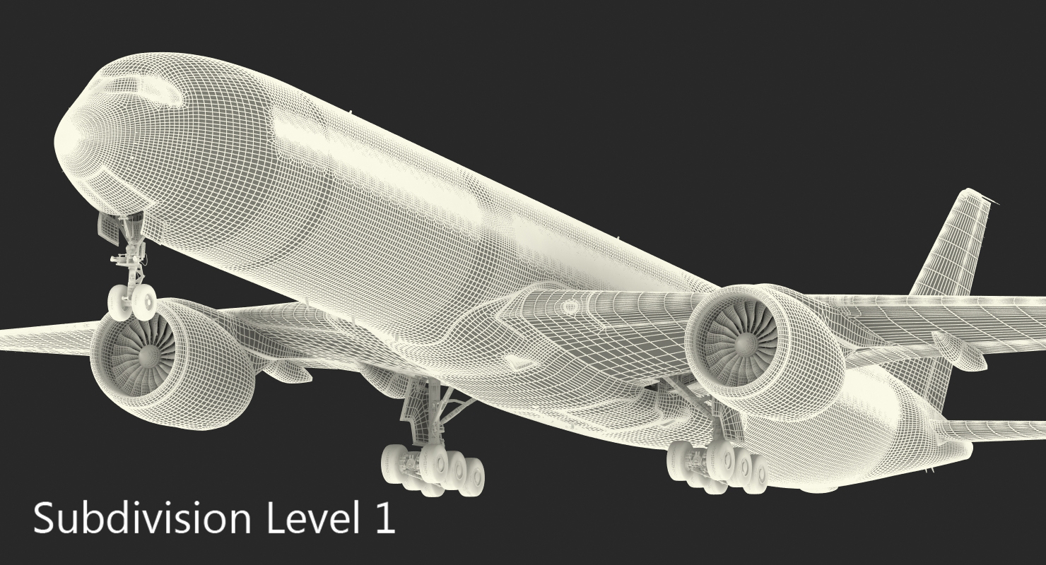 3D Airbus A350 1000 Generic Rigged