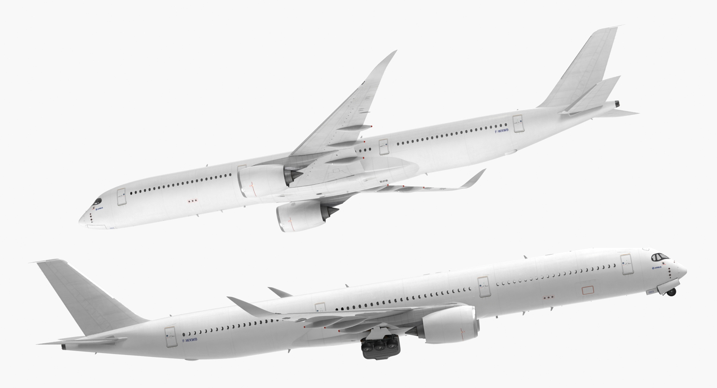 3D Airbus A350 1000 Generic Rigged