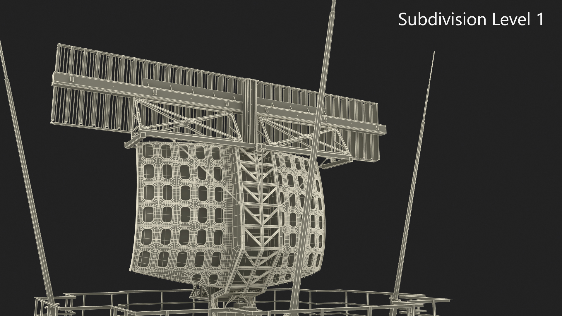 Surveillance Radar HENSOLDT ASR-NG 3D model