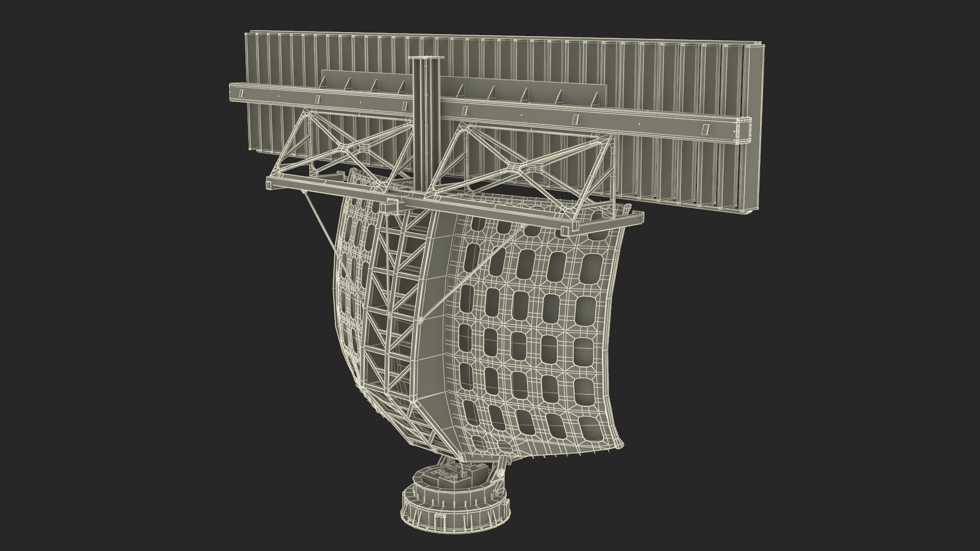 Surveillance Radar HENSOLDT ASR-NG 3D model