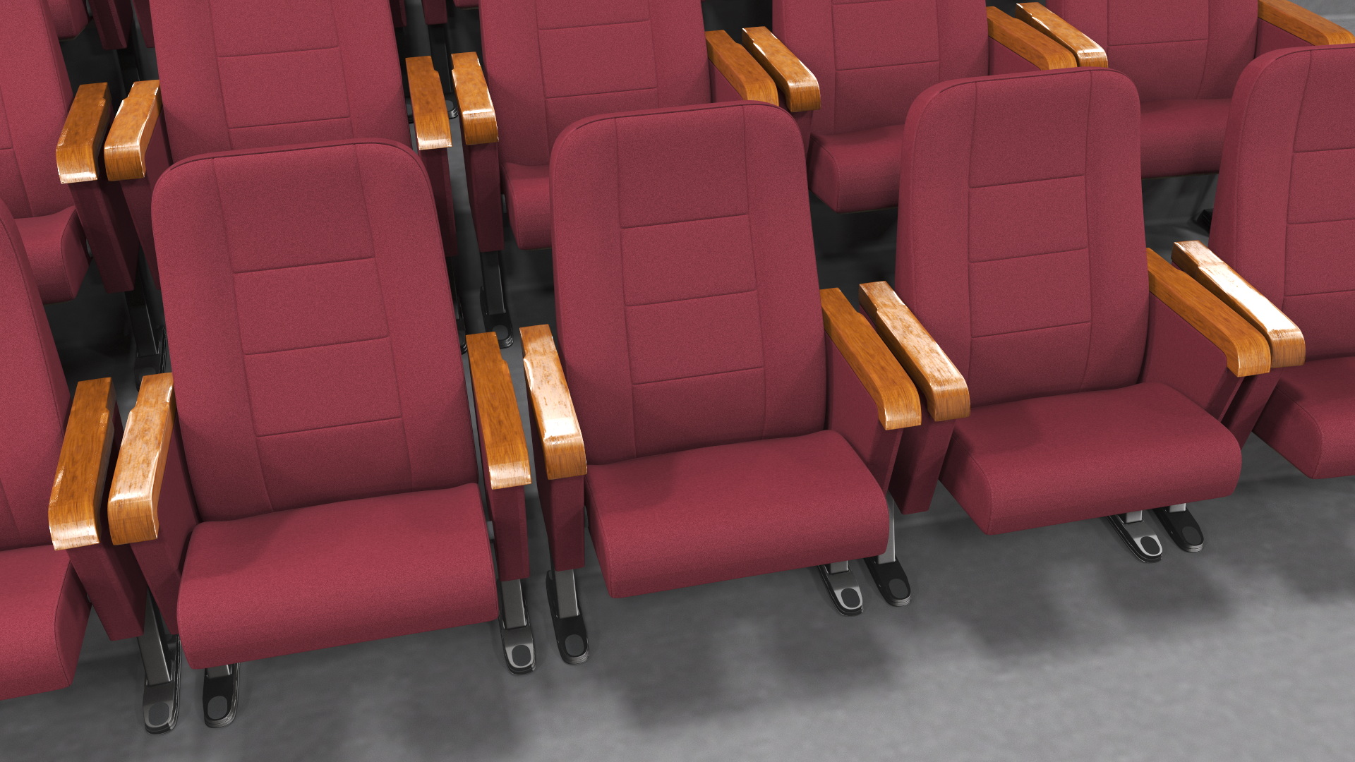 3D Interior Red Conference Hall model