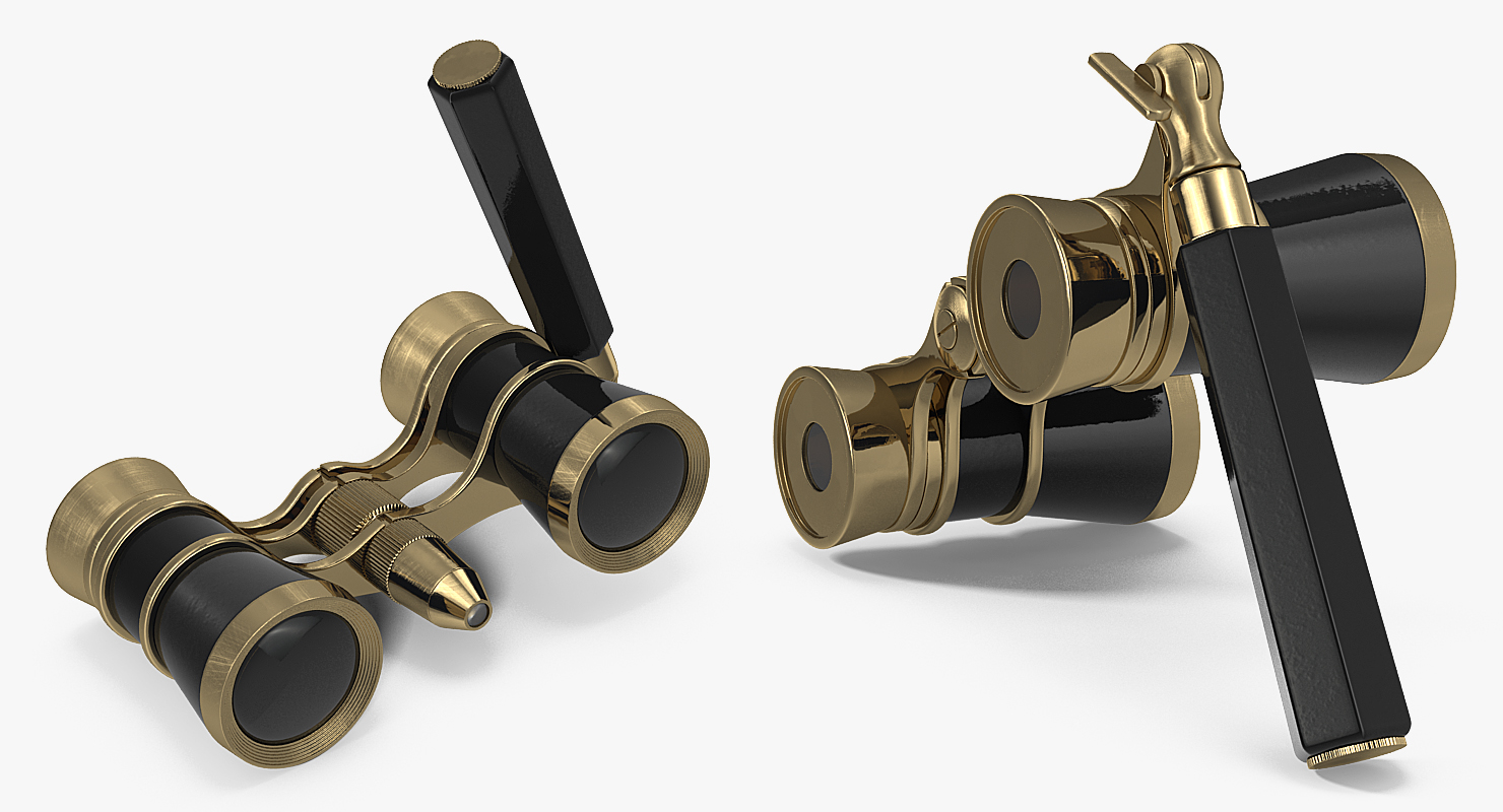 3D Vintage Opera Glasses