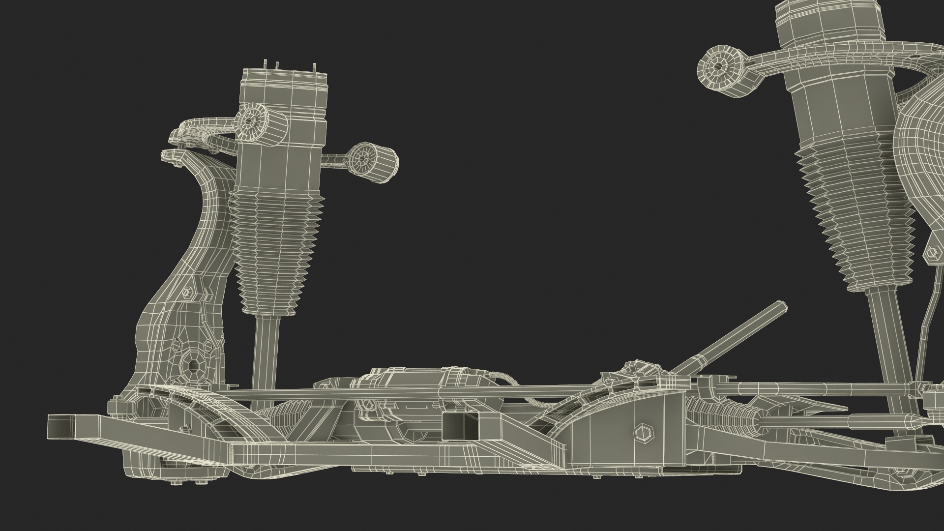 Sedan Front Suspension 3D