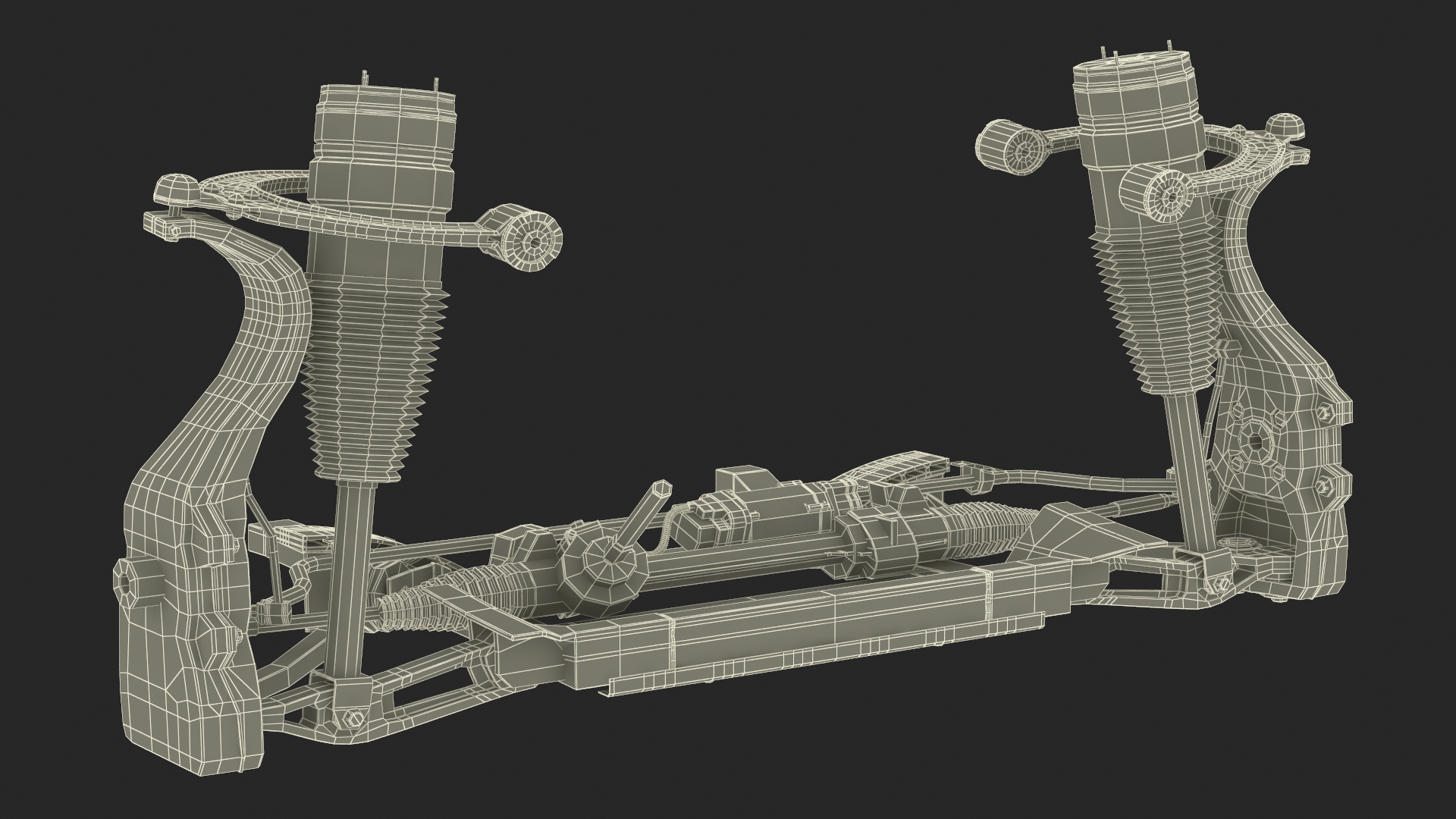 Sedan Front Suspension 3D