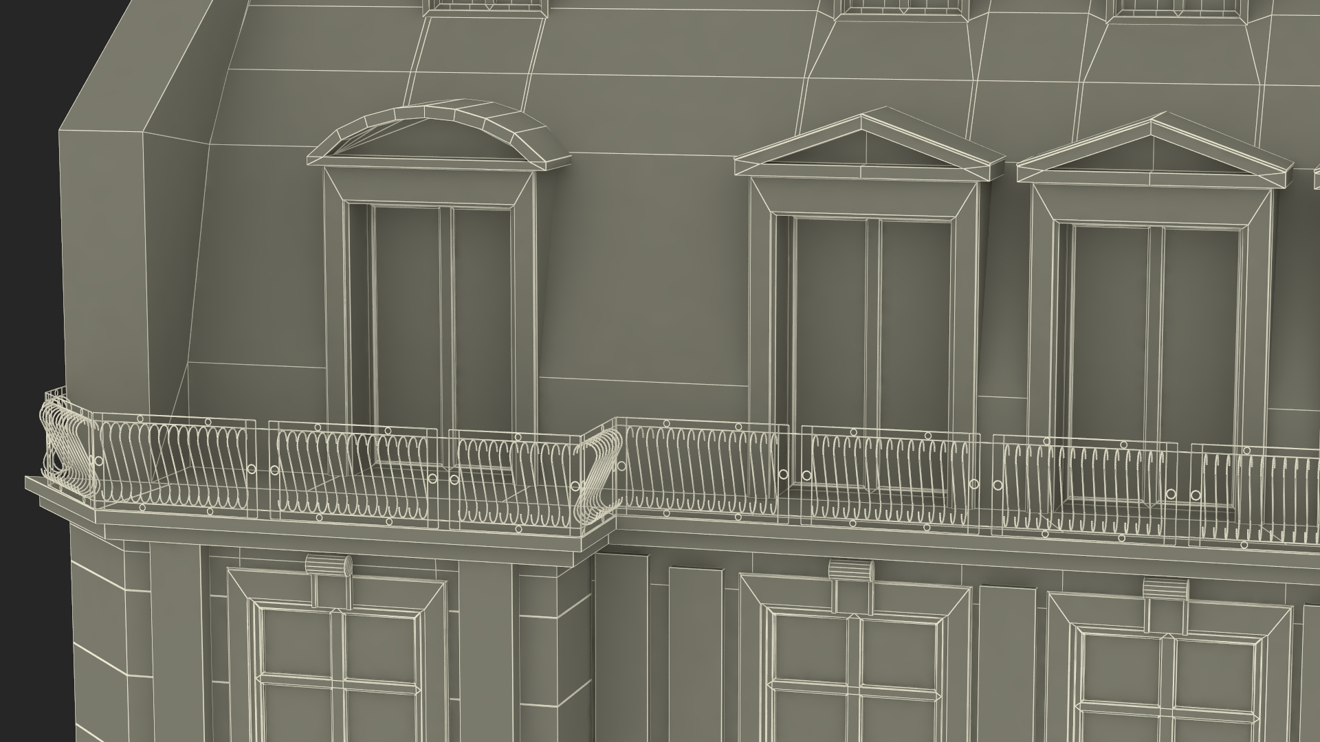 3D Traditional Building Paris