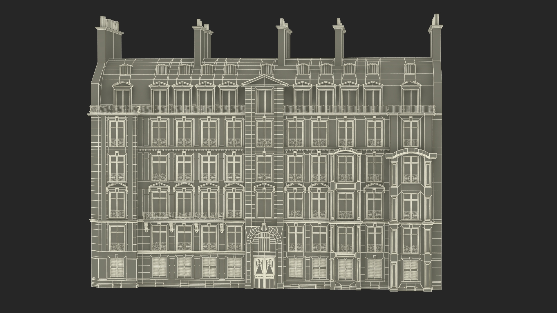 3D Traditional Building Paris