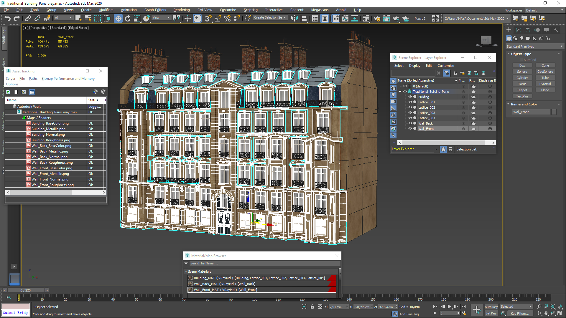 3D Traditional Building Paris