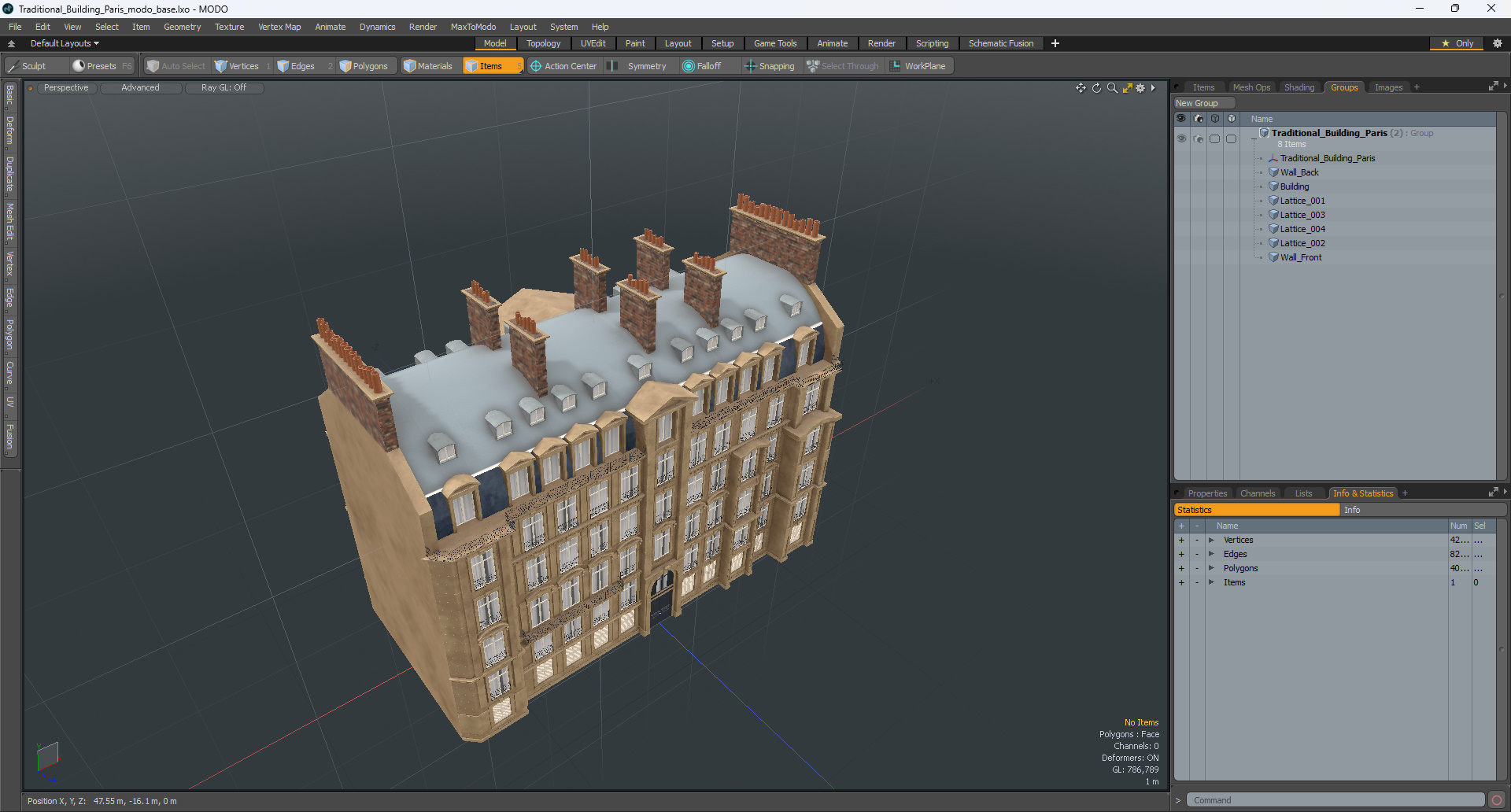 3D Traditional Building Paris