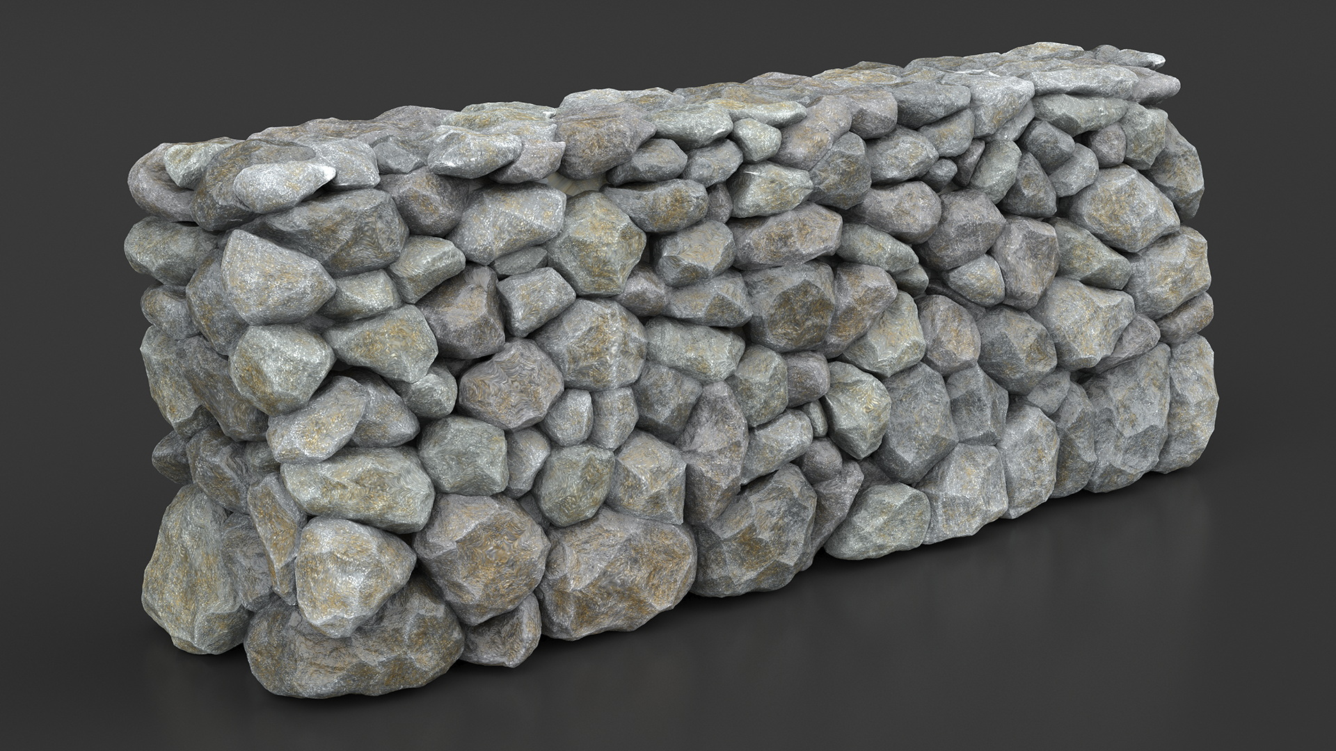 Block Stone Barrier 3D model