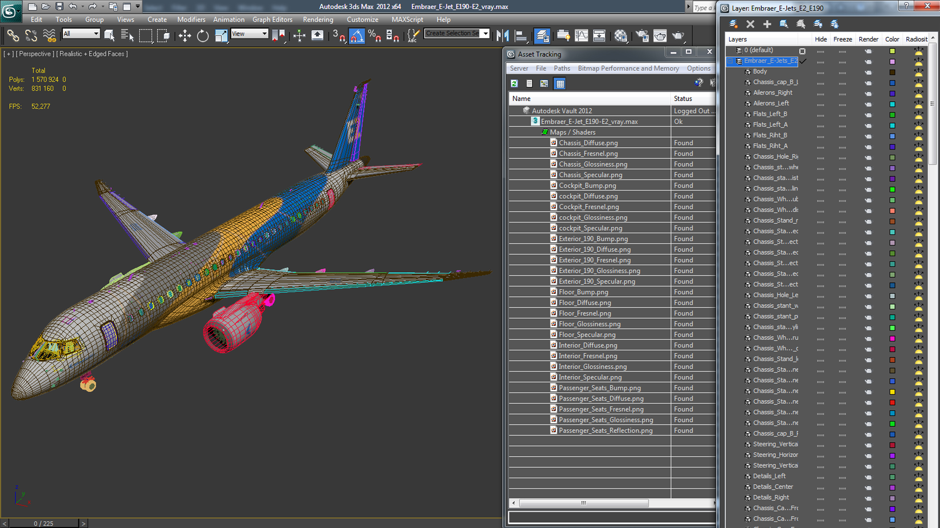 3D Embraer E-Jet E190-E2