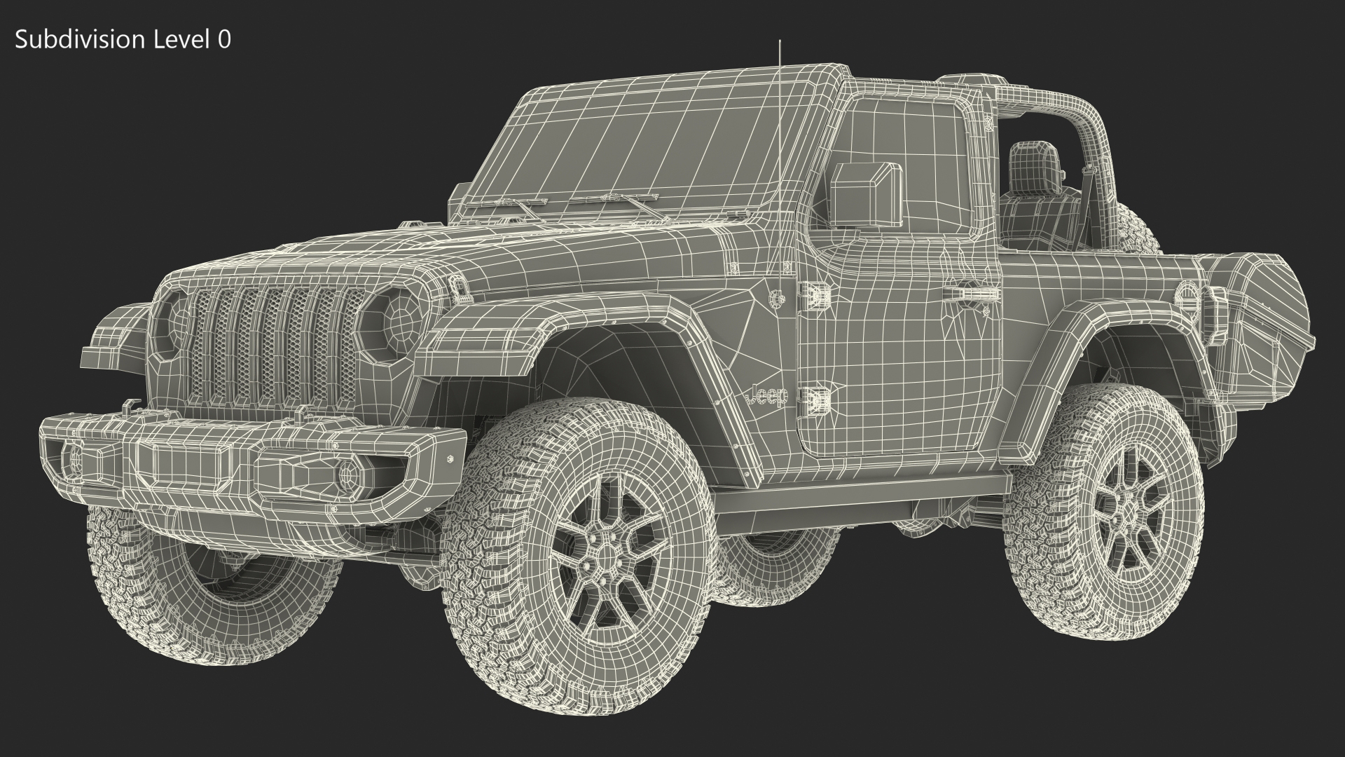 Jeep Wrangler with Thule Transporter Combi 3D