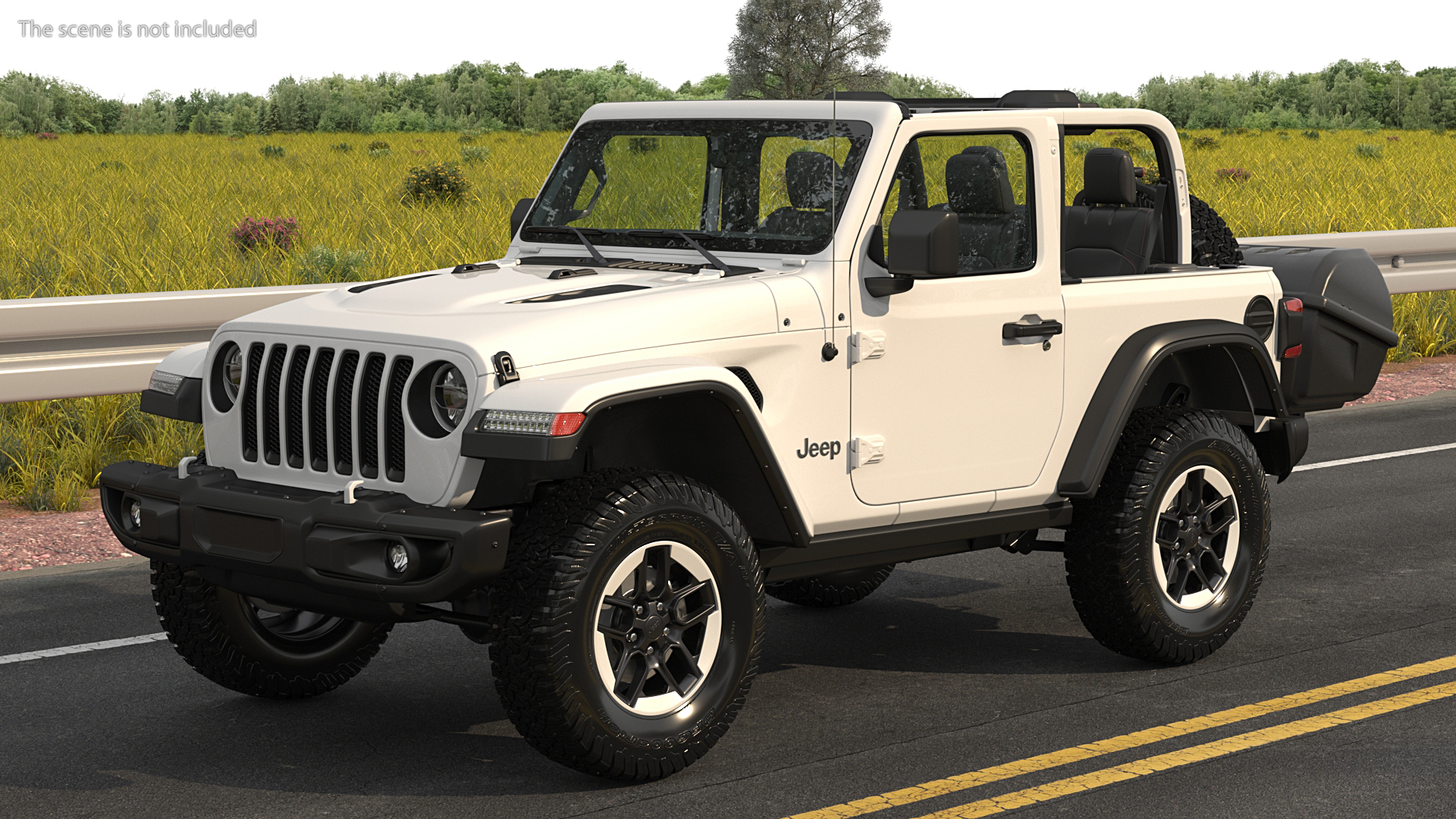 Jeep Wrangler with Thule Transporter Combi 3D