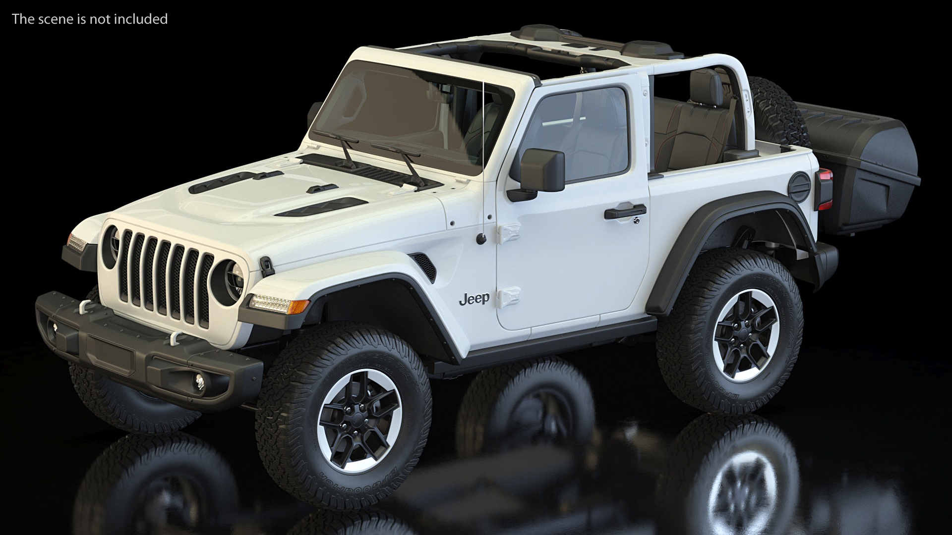 Jeep Wrangler with Thule Transporter Combi 3D