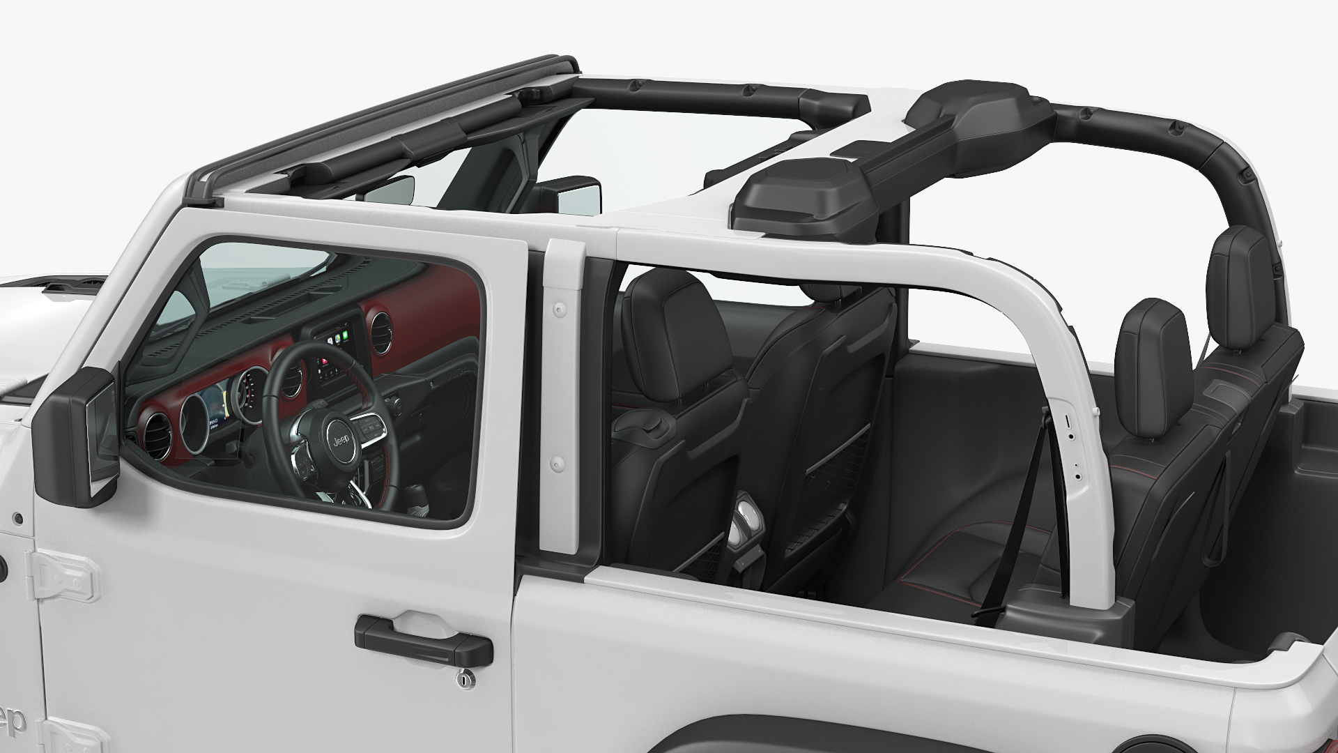 Jeep Wrangler with Thule Transporter Combi 3D