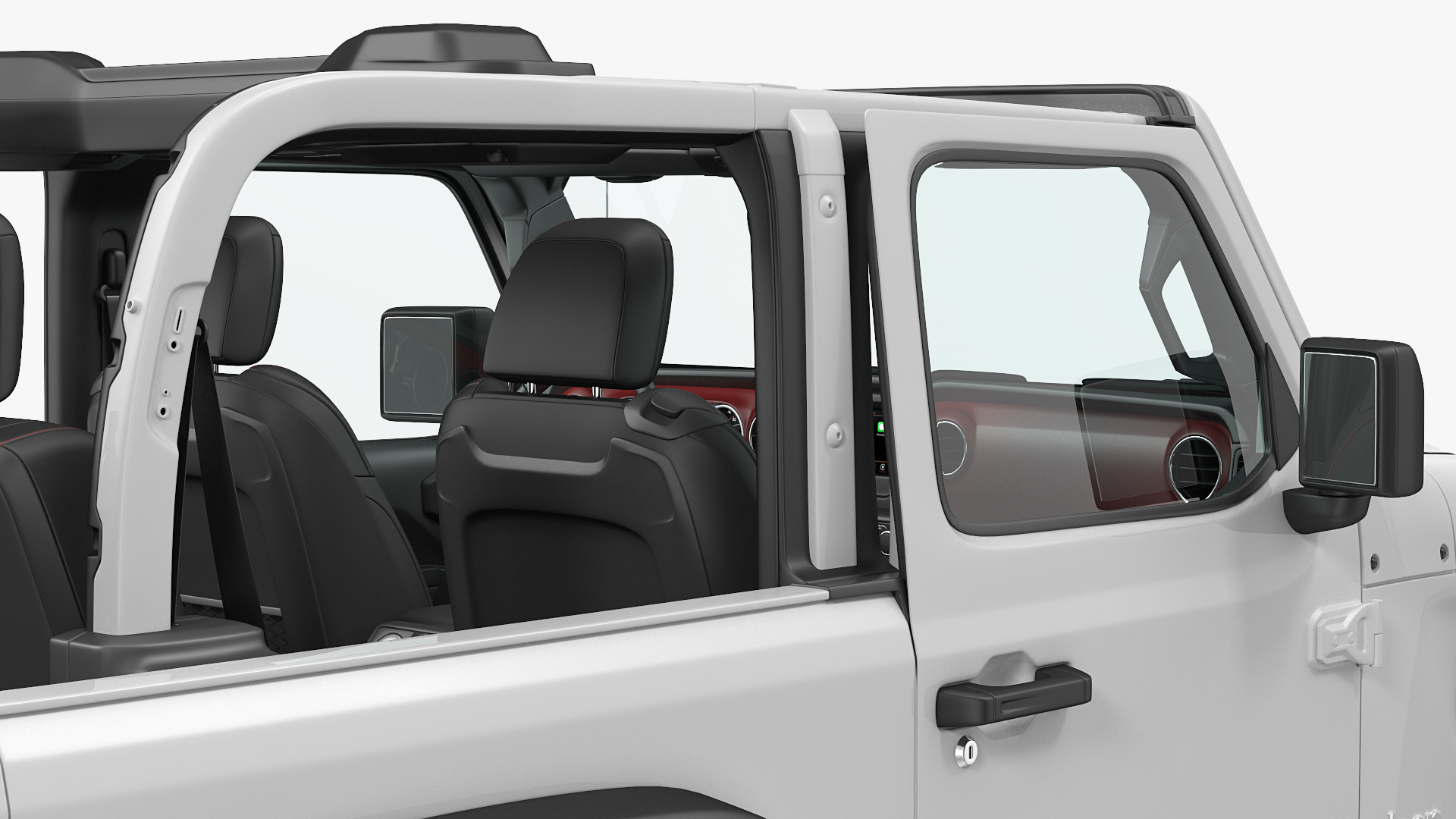 Jeep Wrangler with Thule Transporter Combi 3D