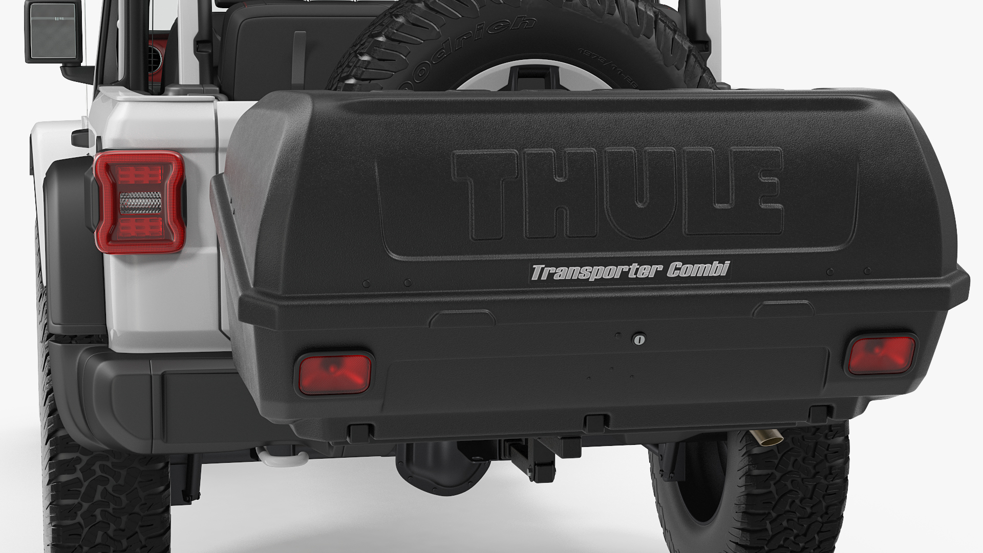 Jeep Wrangler with Thule Transporter Combi 3D