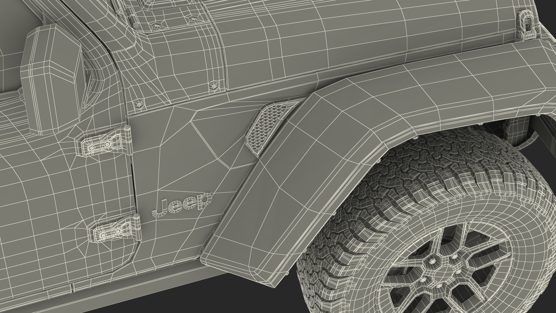 Jeep Wrangler with Thule Transporter Combi 3D