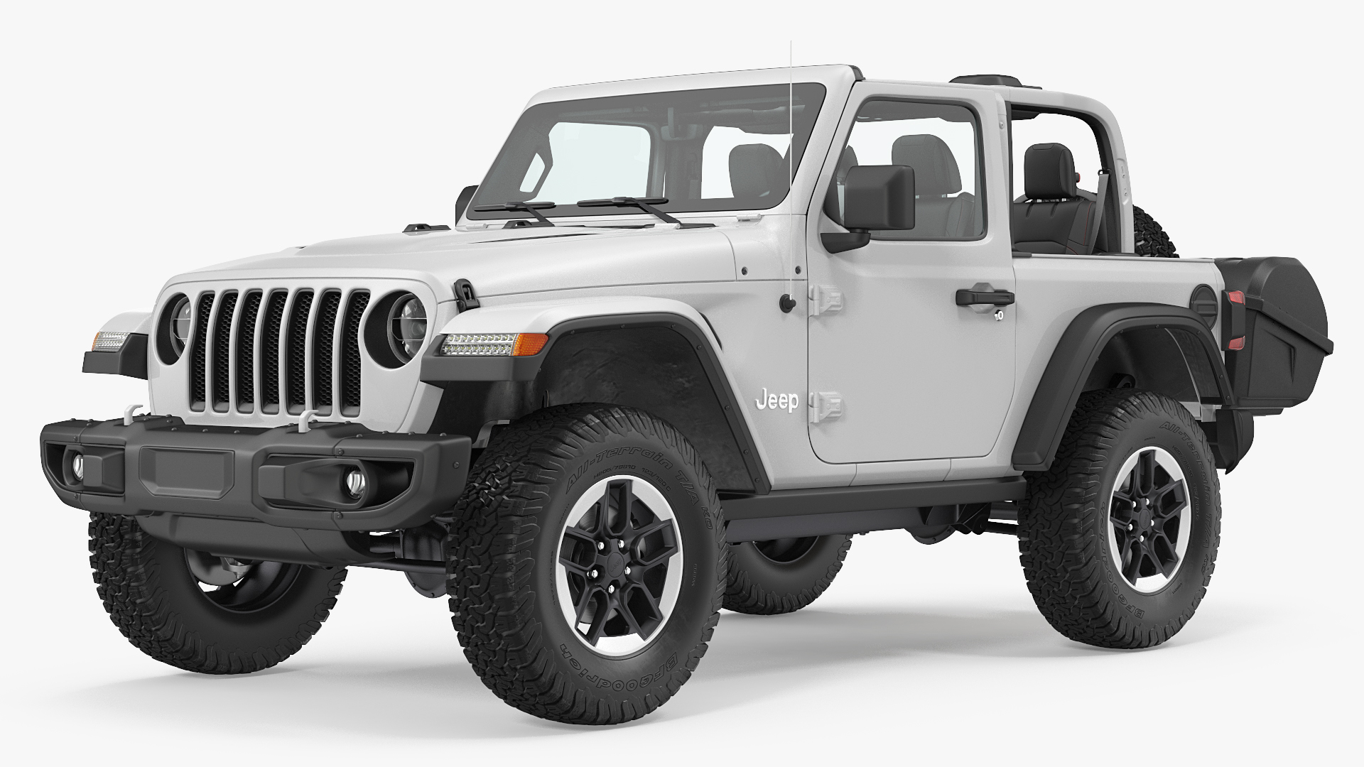 Jeep Wrangler with Thule Transporter Combi 3D