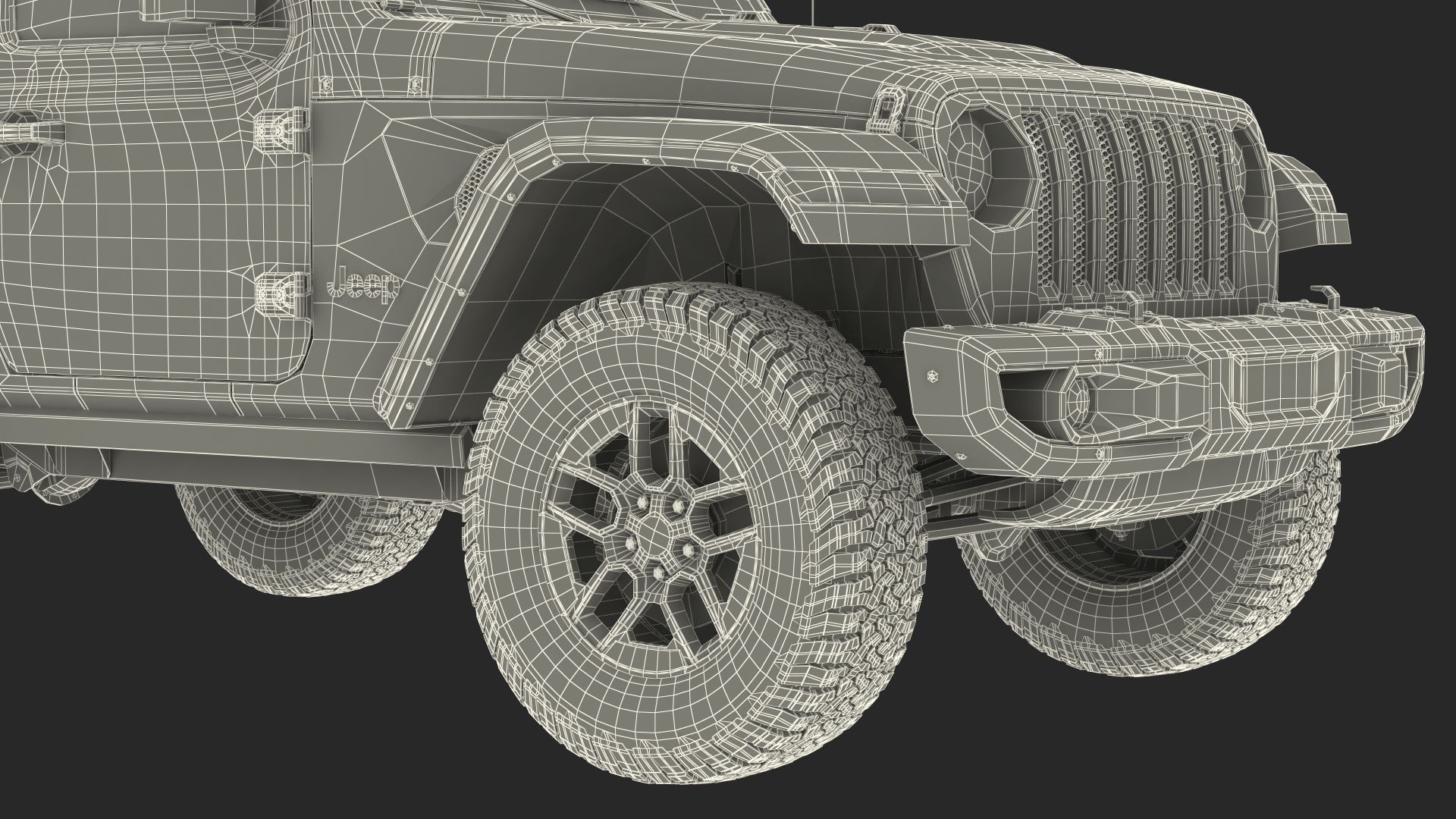 Jeep Wrangler with Thule Transporter Combi 3D