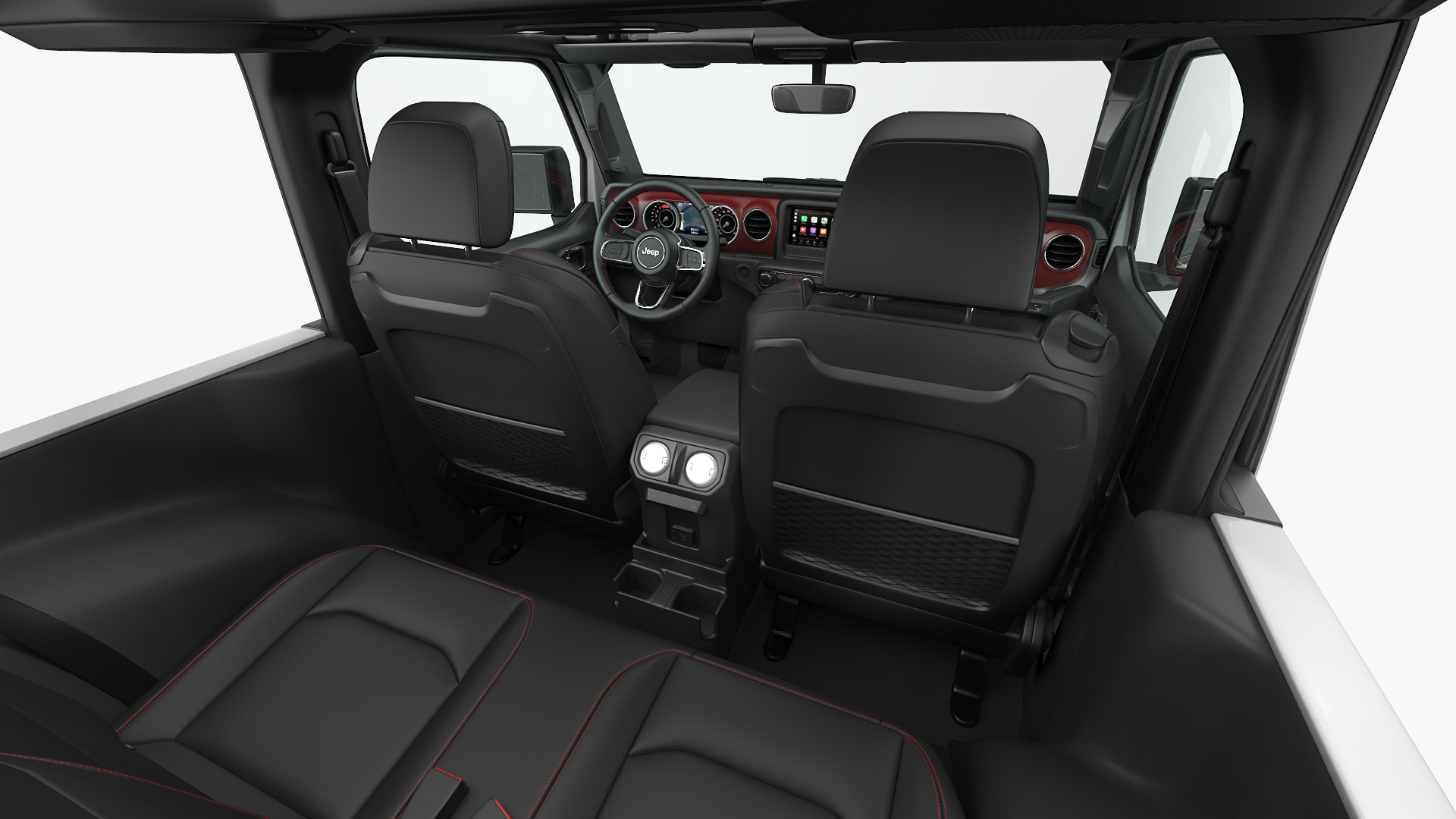 Jeep Wrangler with Thule Transporter Combi 3D