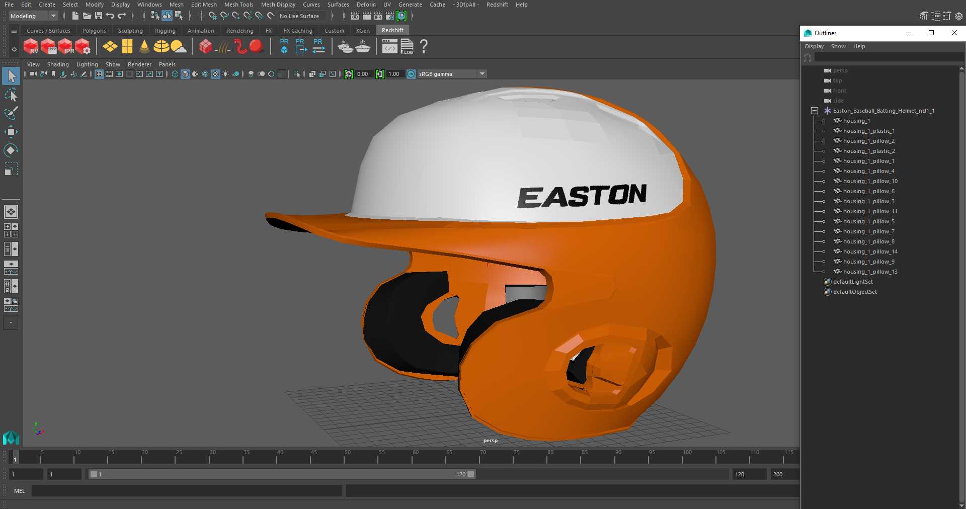 3D model Easton Baseball Batting Helmet