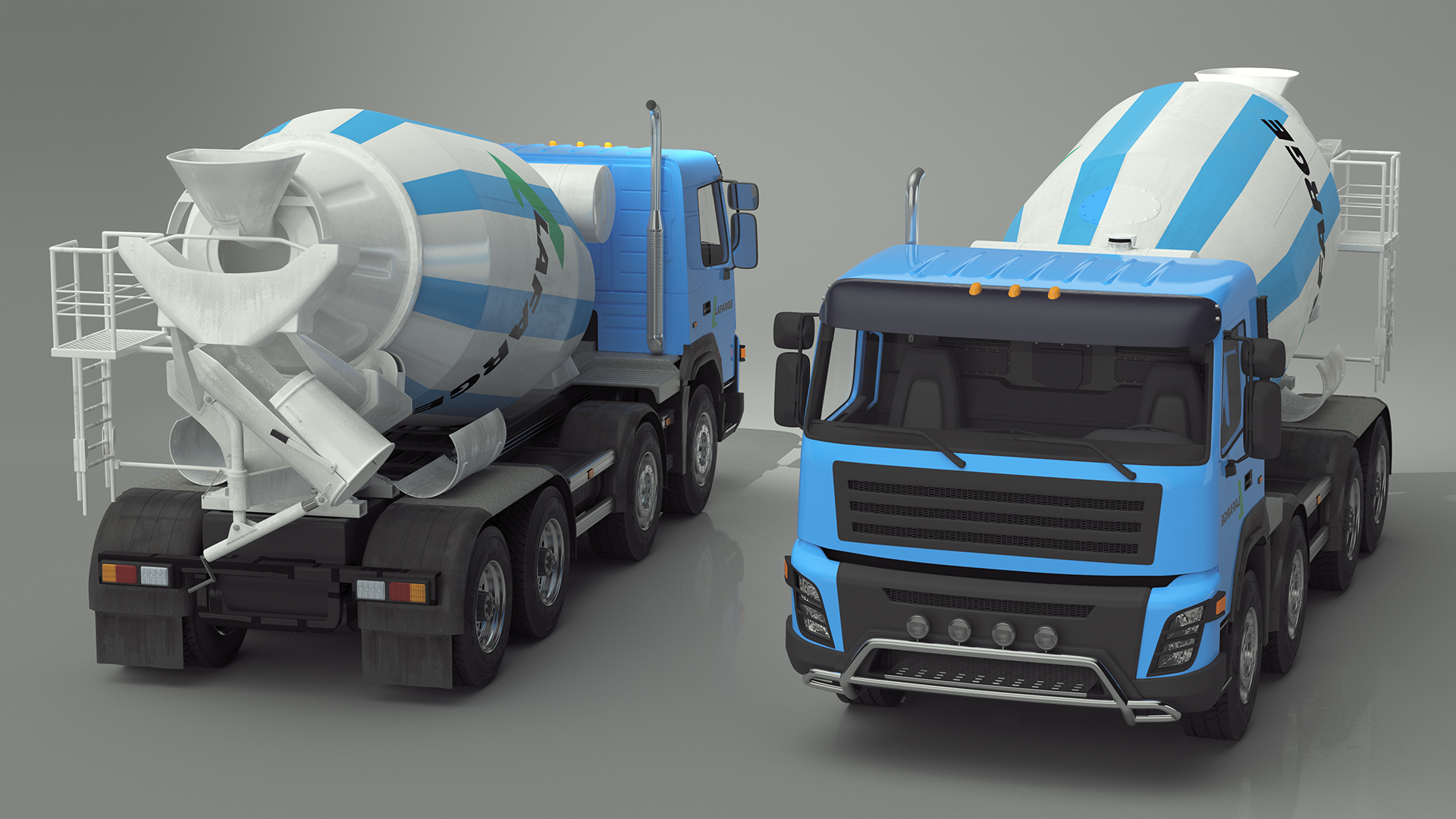 3D model Cement Mixer Truck Lafarge Livery Rigged