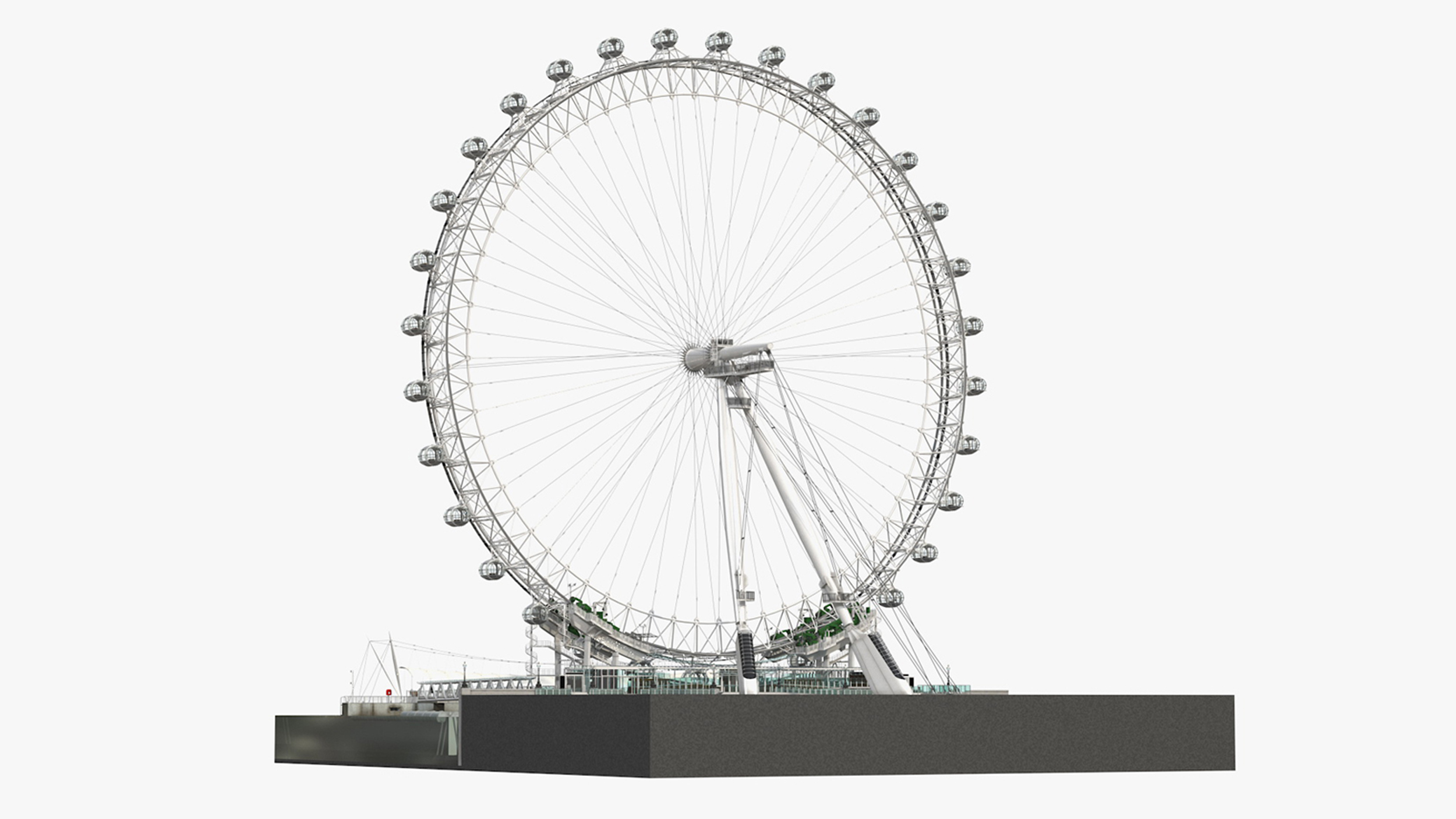 3D model Observation Ferris Wheel Rigged for Maya