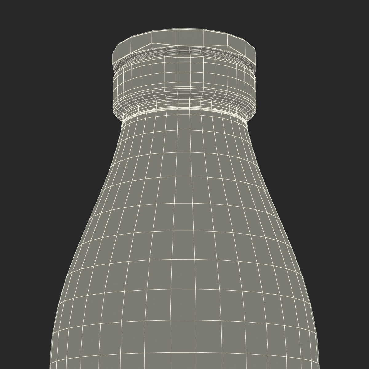 Milk Glass Pint Bottle 3D