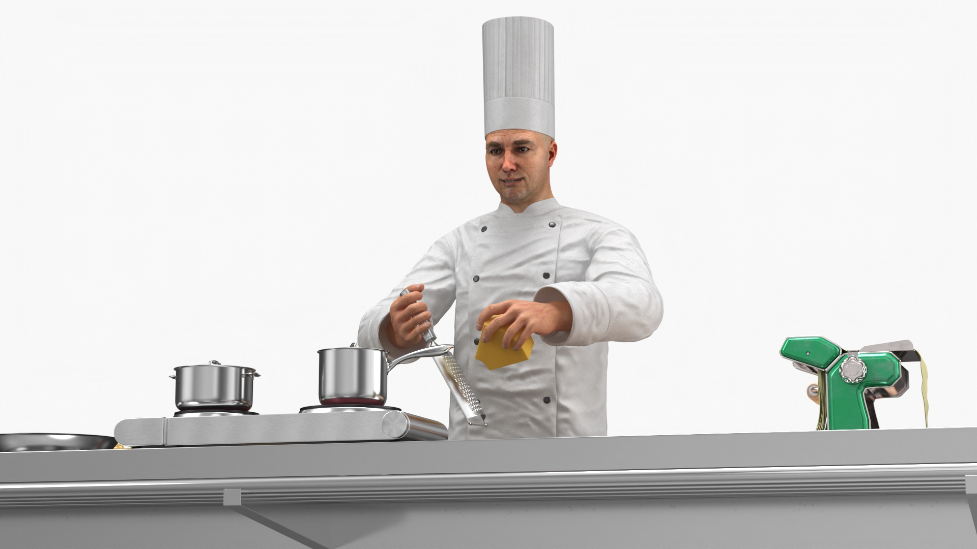 3D Chef Cooking Pasta model