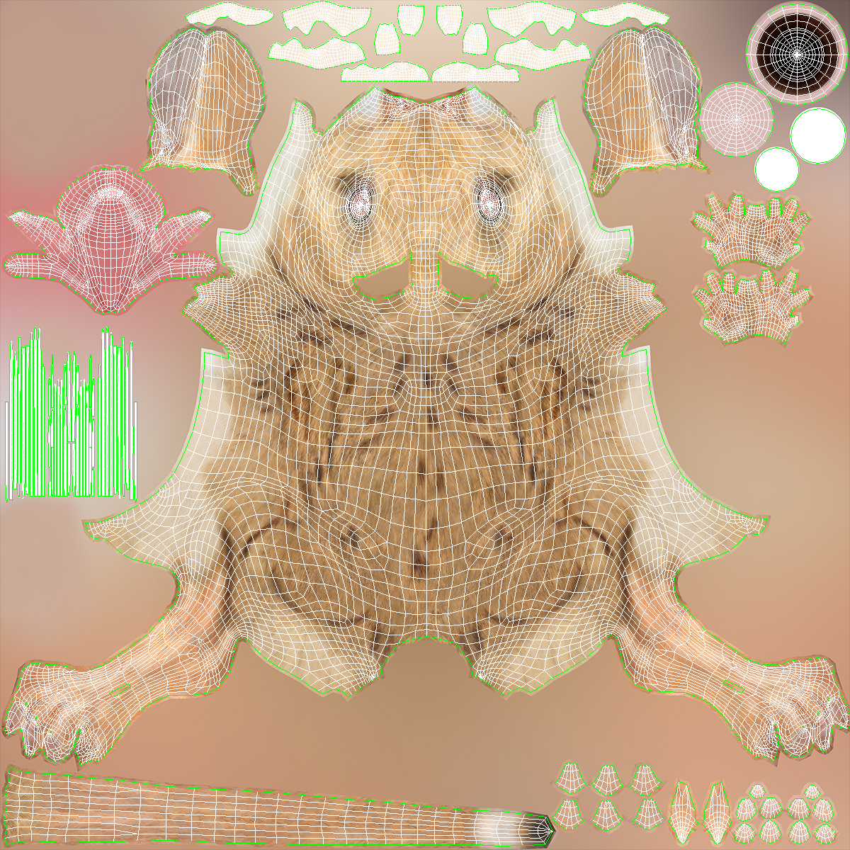 3D Long Eared Jerboa Fur