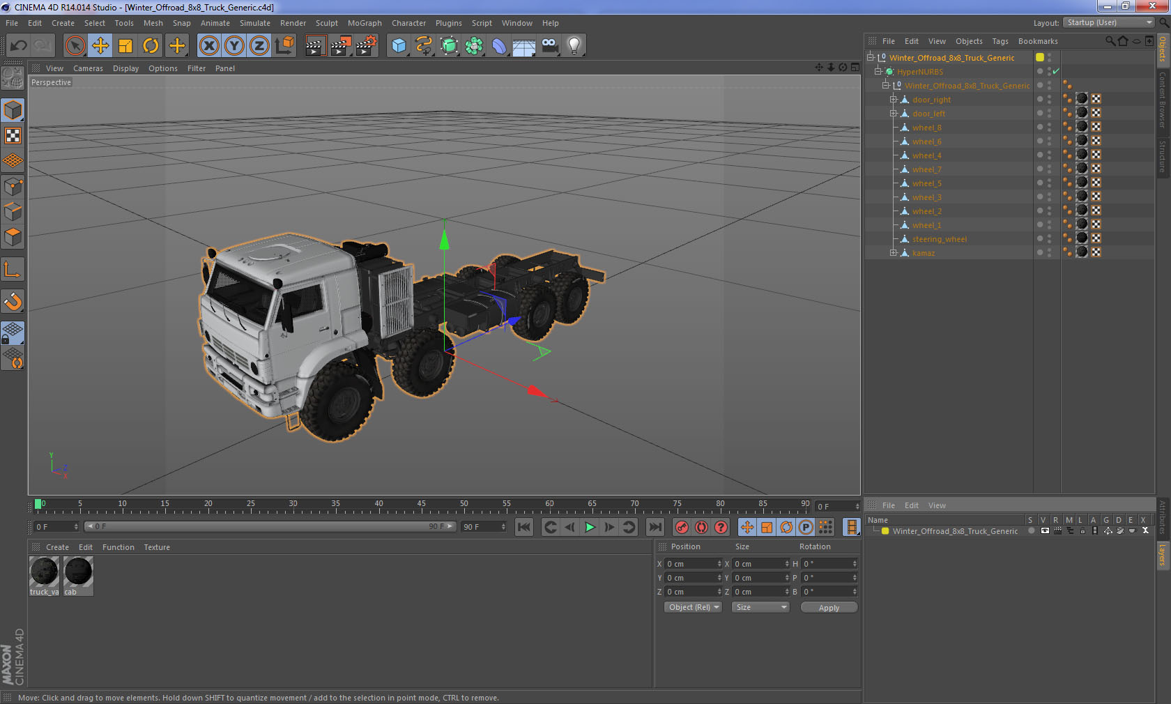 Winter Offroad 8x8 Truck Generic 3D