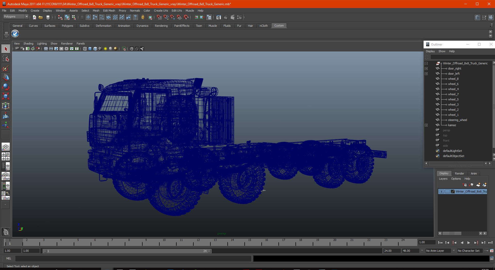 Winter Offroad 8x8 Truck Generic 3D