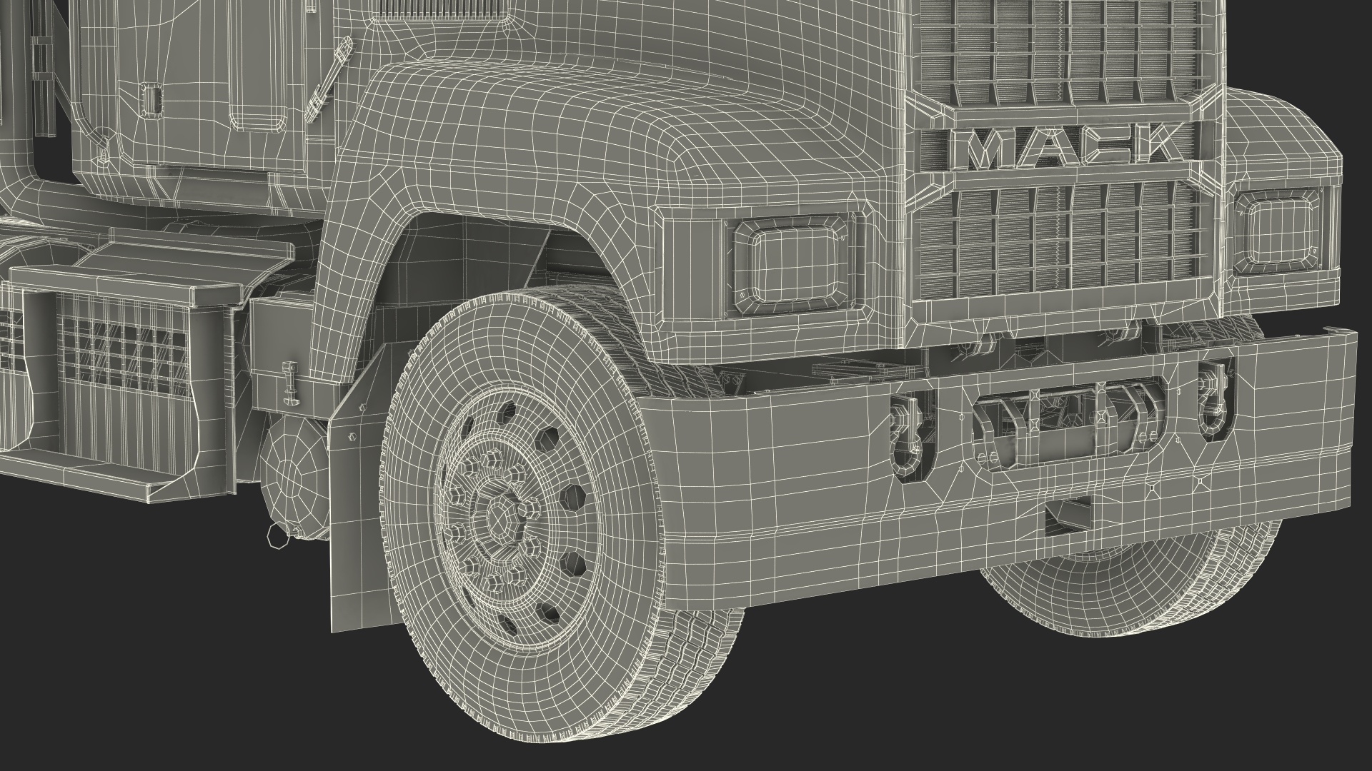 Mack Medium Duty Truck Blue 3D