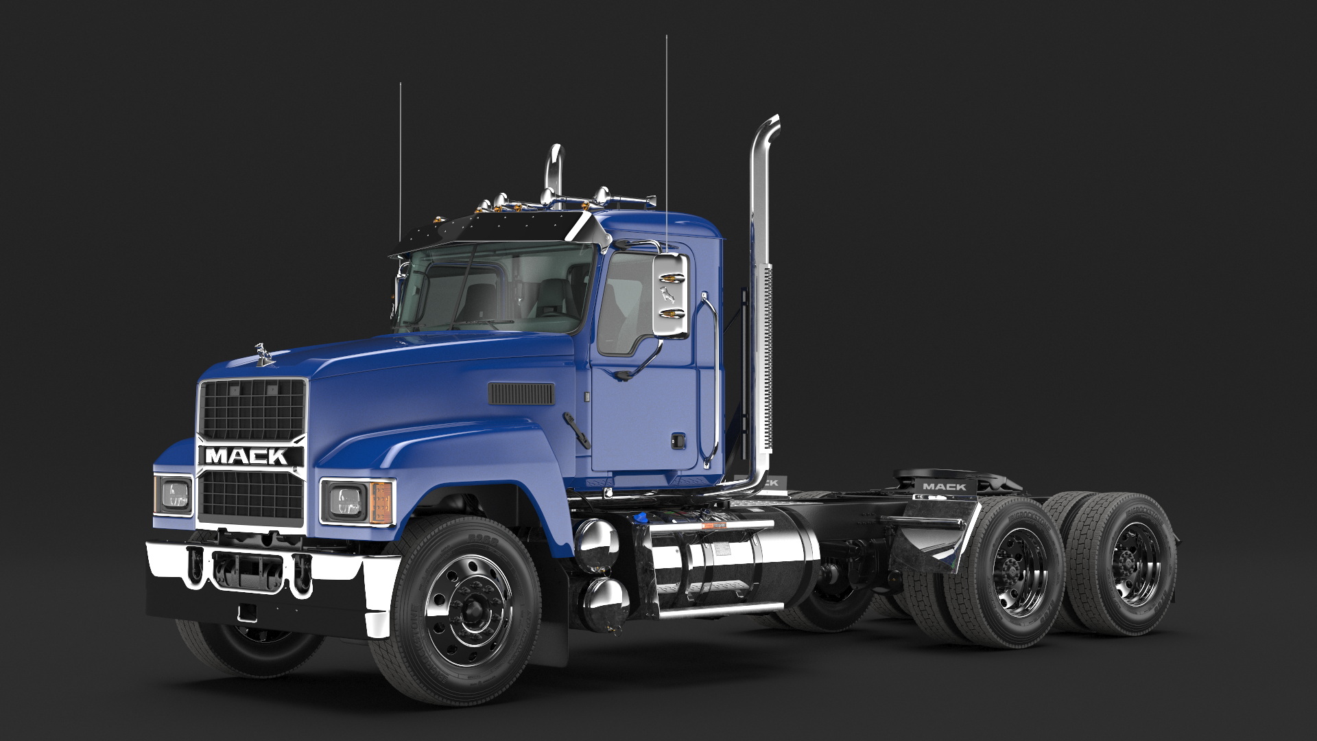 Mack Medium Duty Truck Blue 3D