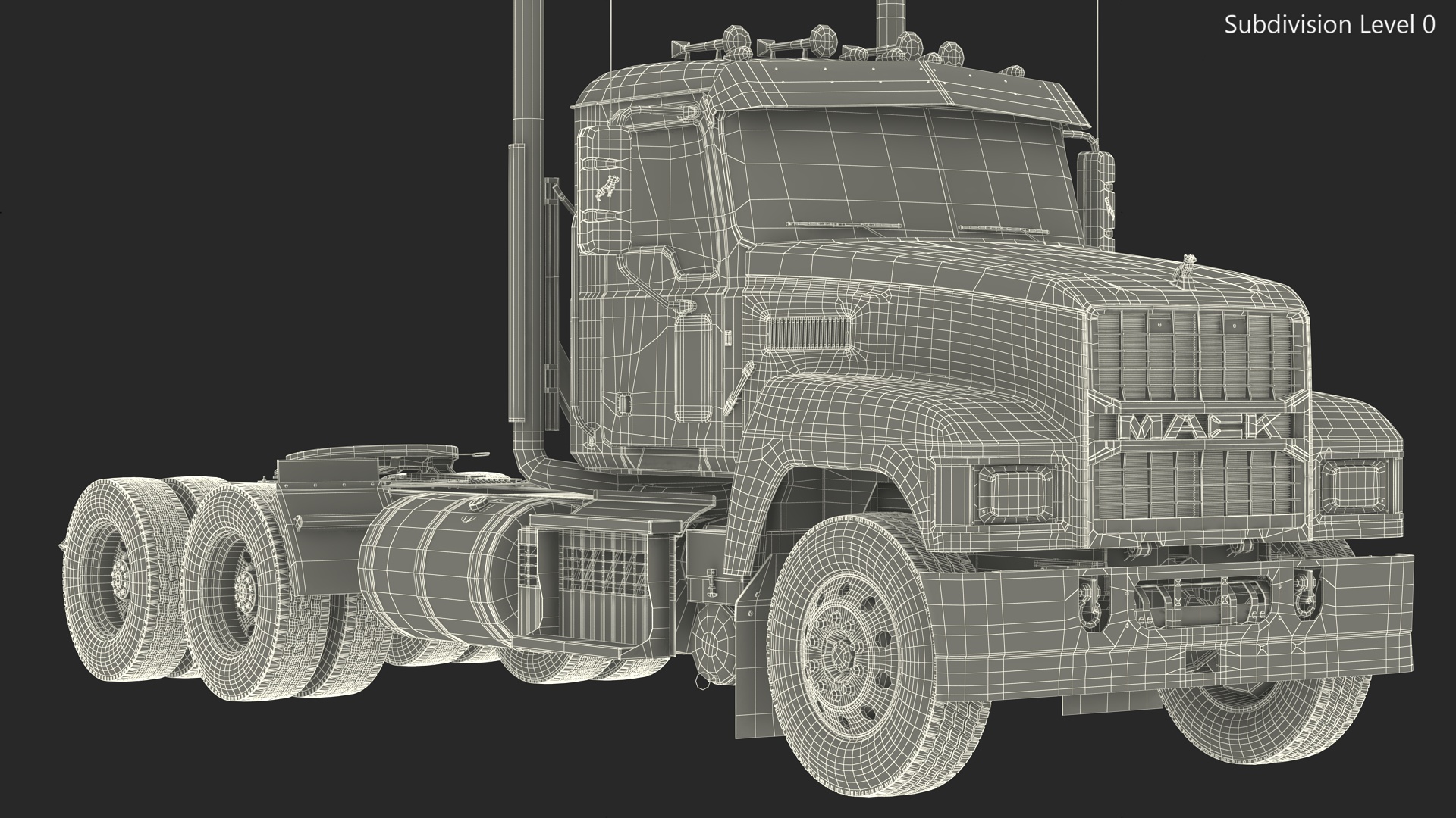 Mack Medium Duty Truck Blue 3D