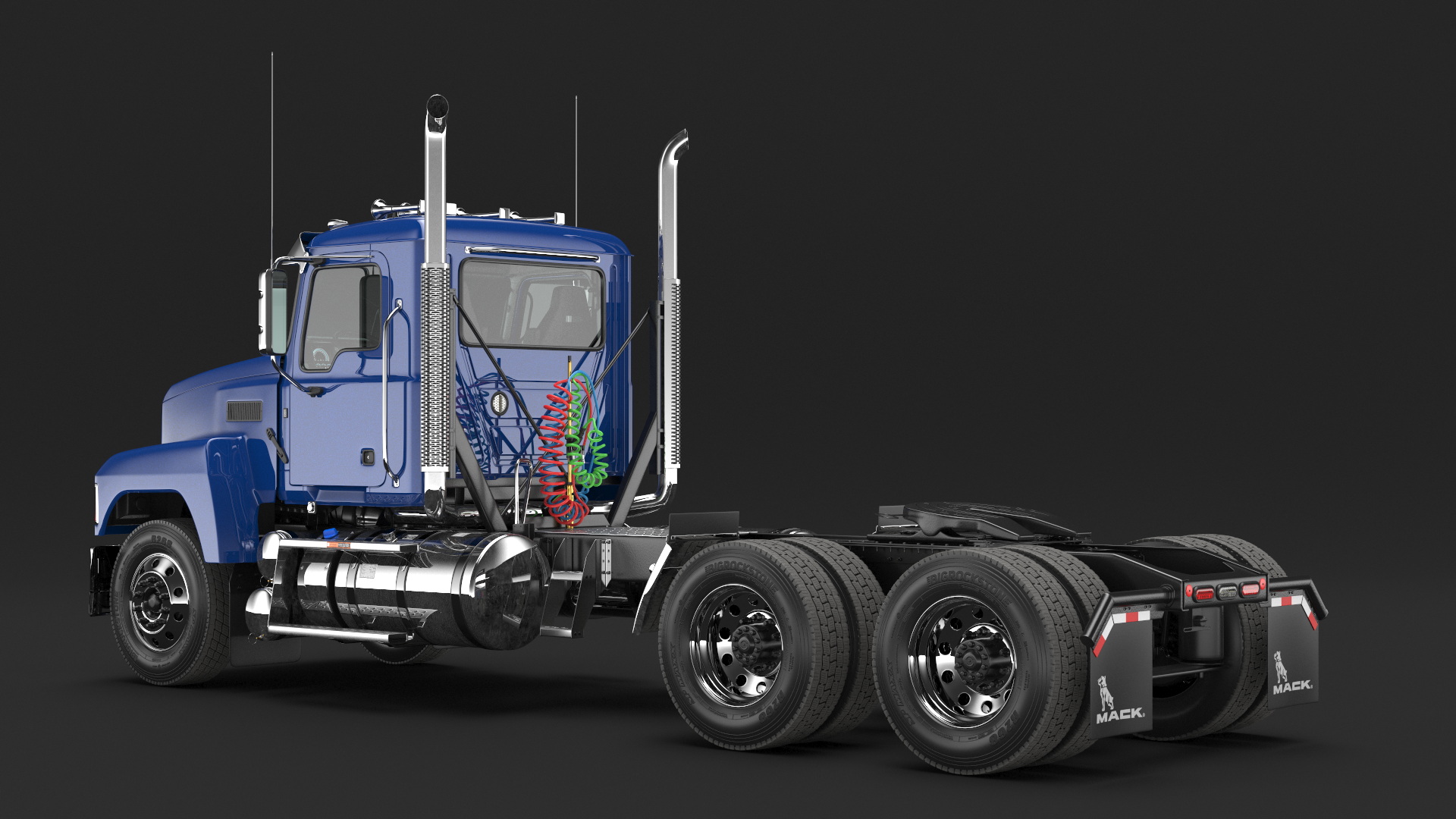 Mack Medium Duty Truck Blue 3D