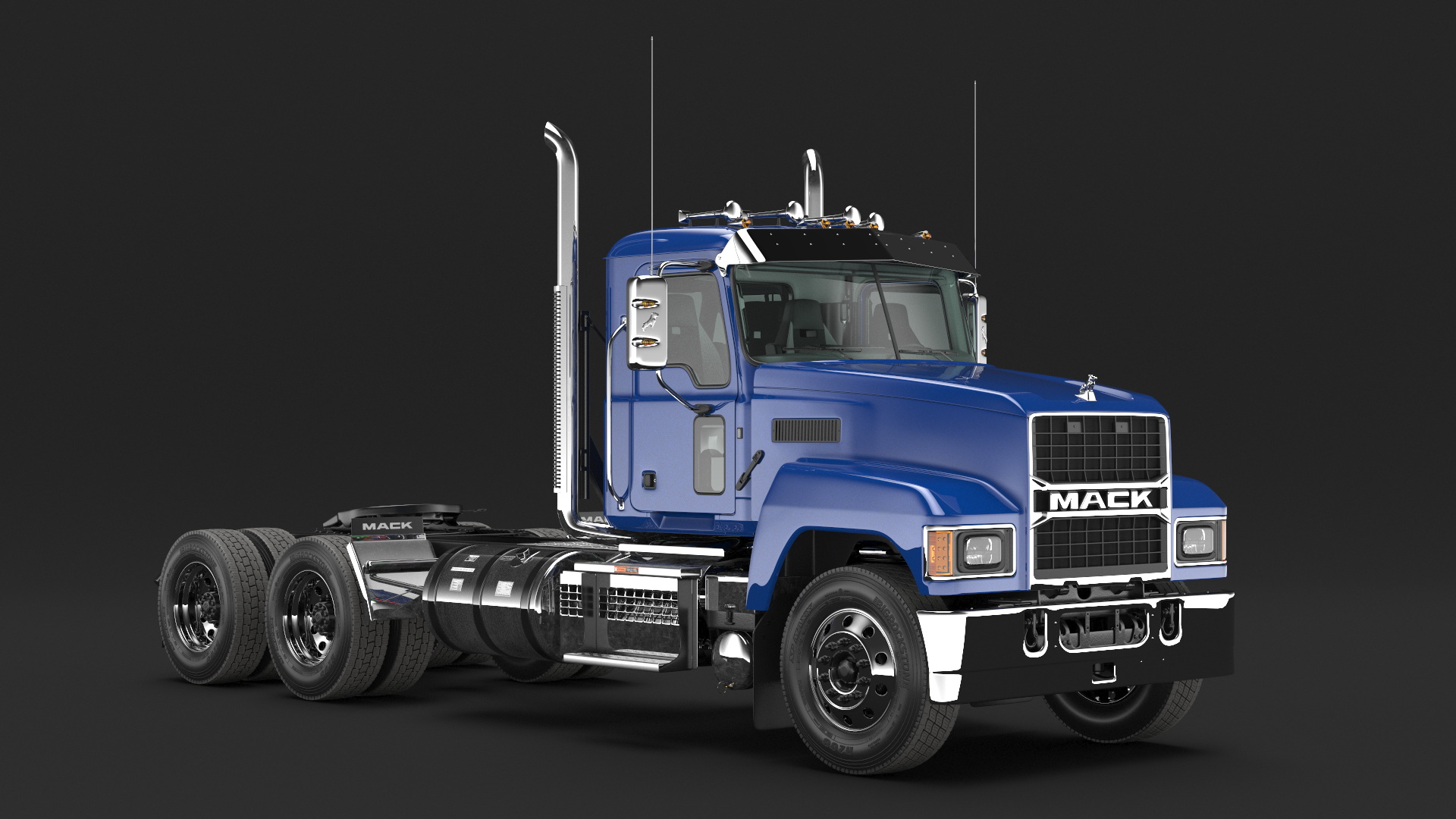 Mack Medium Duty Truck Blue 3D