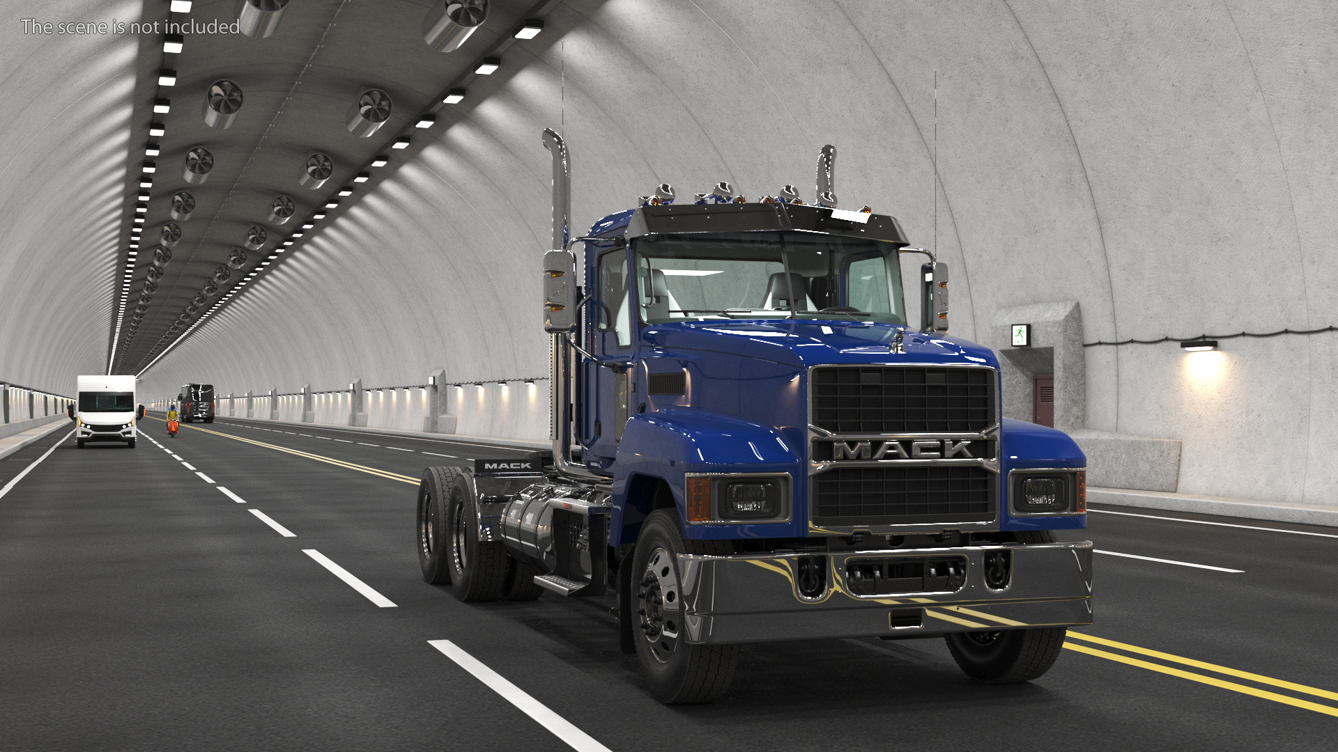 Mack Medium Duty Truck Blue 3D