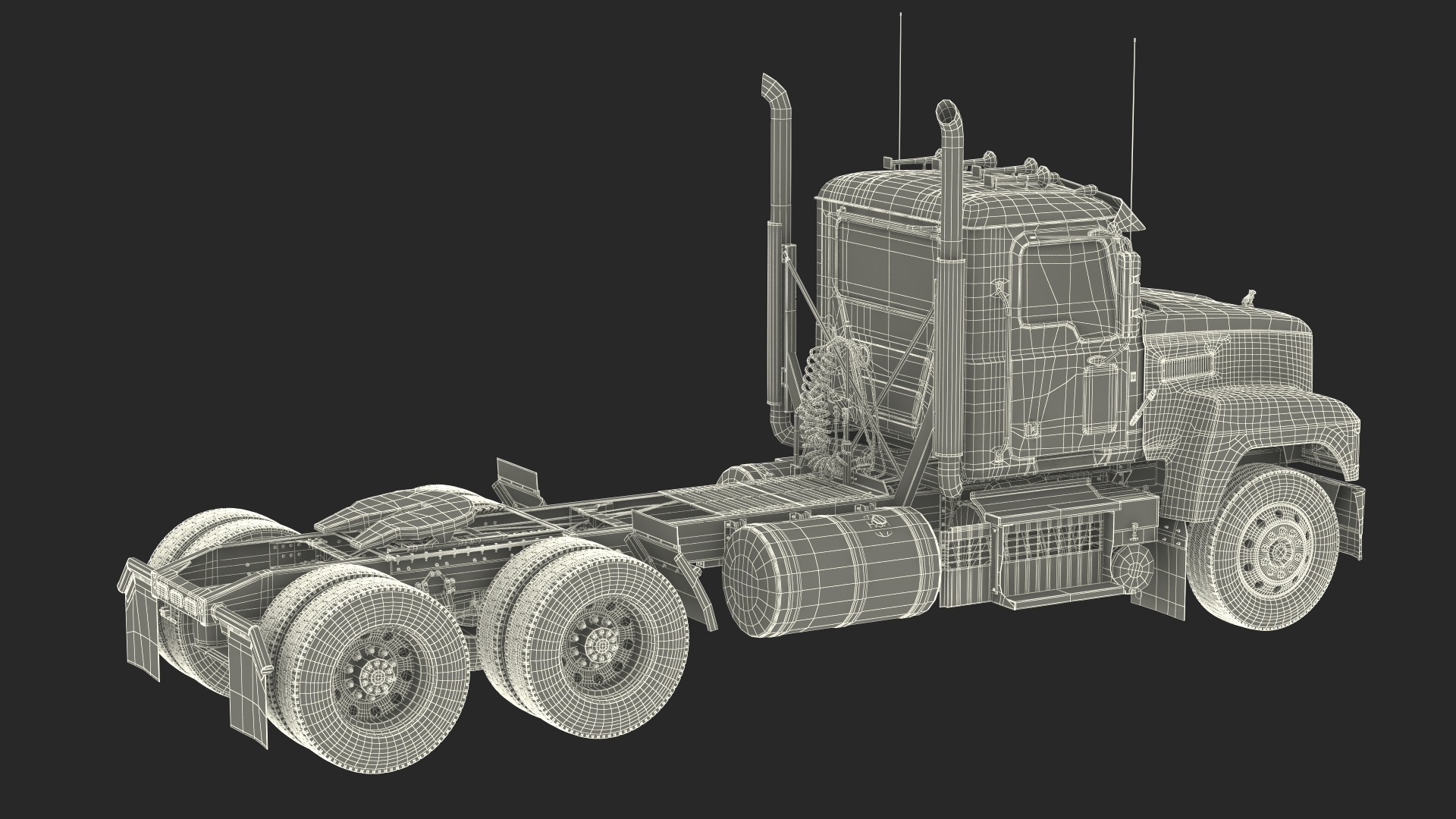 Mack Medium Duty Truck Blue 3D