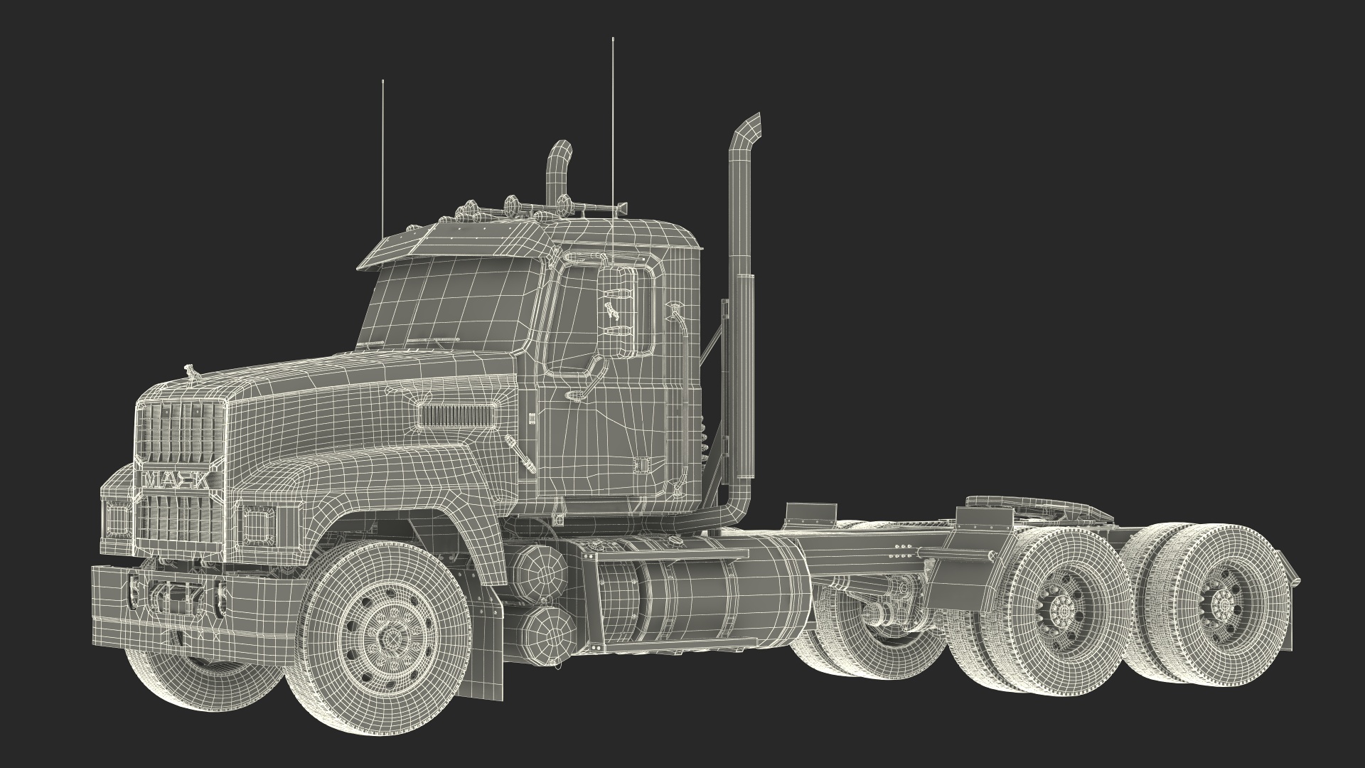 Mack Medium Duty Truck Blue 3D