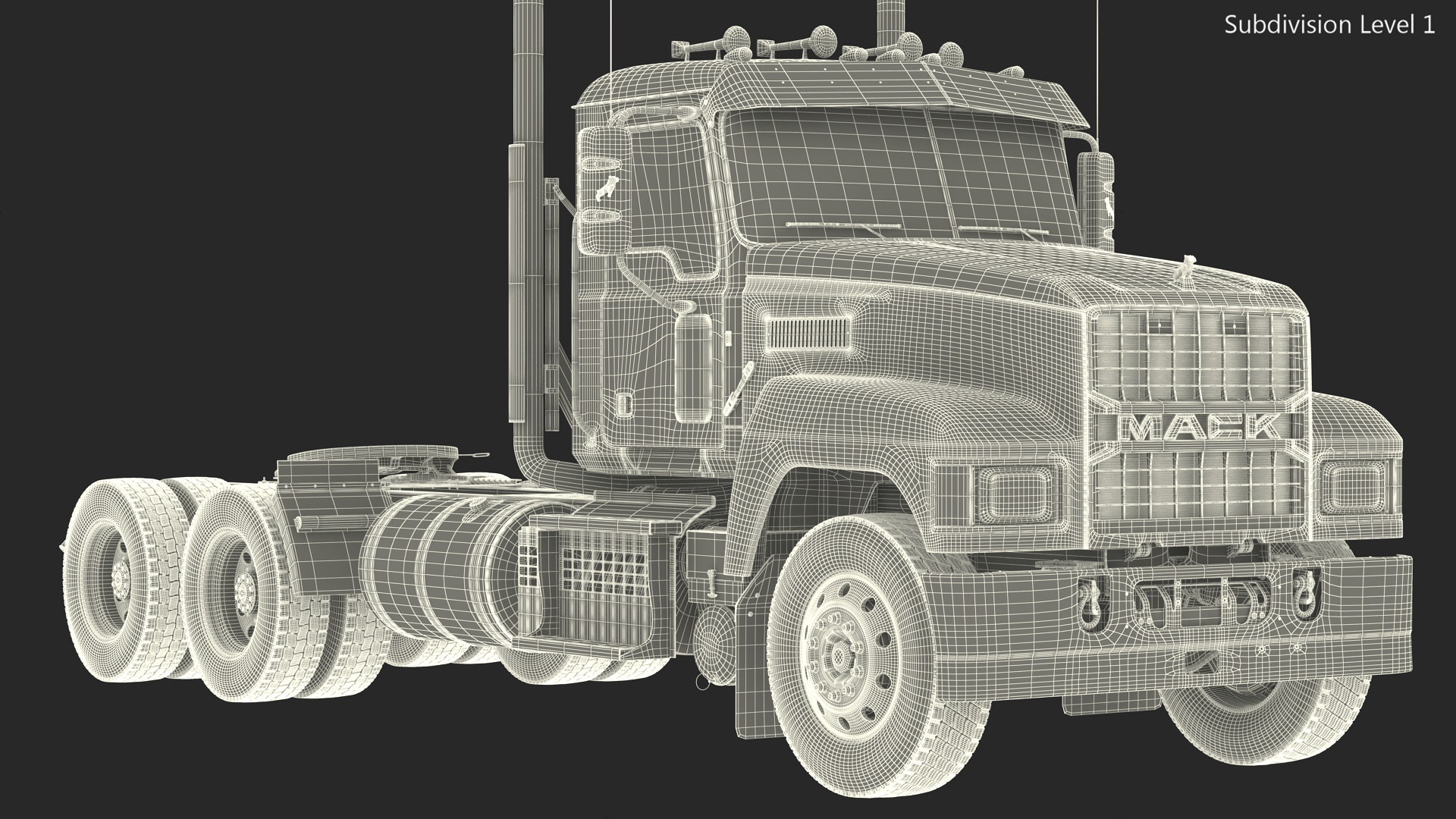 Mack Medium Duty Truck Blue 3D