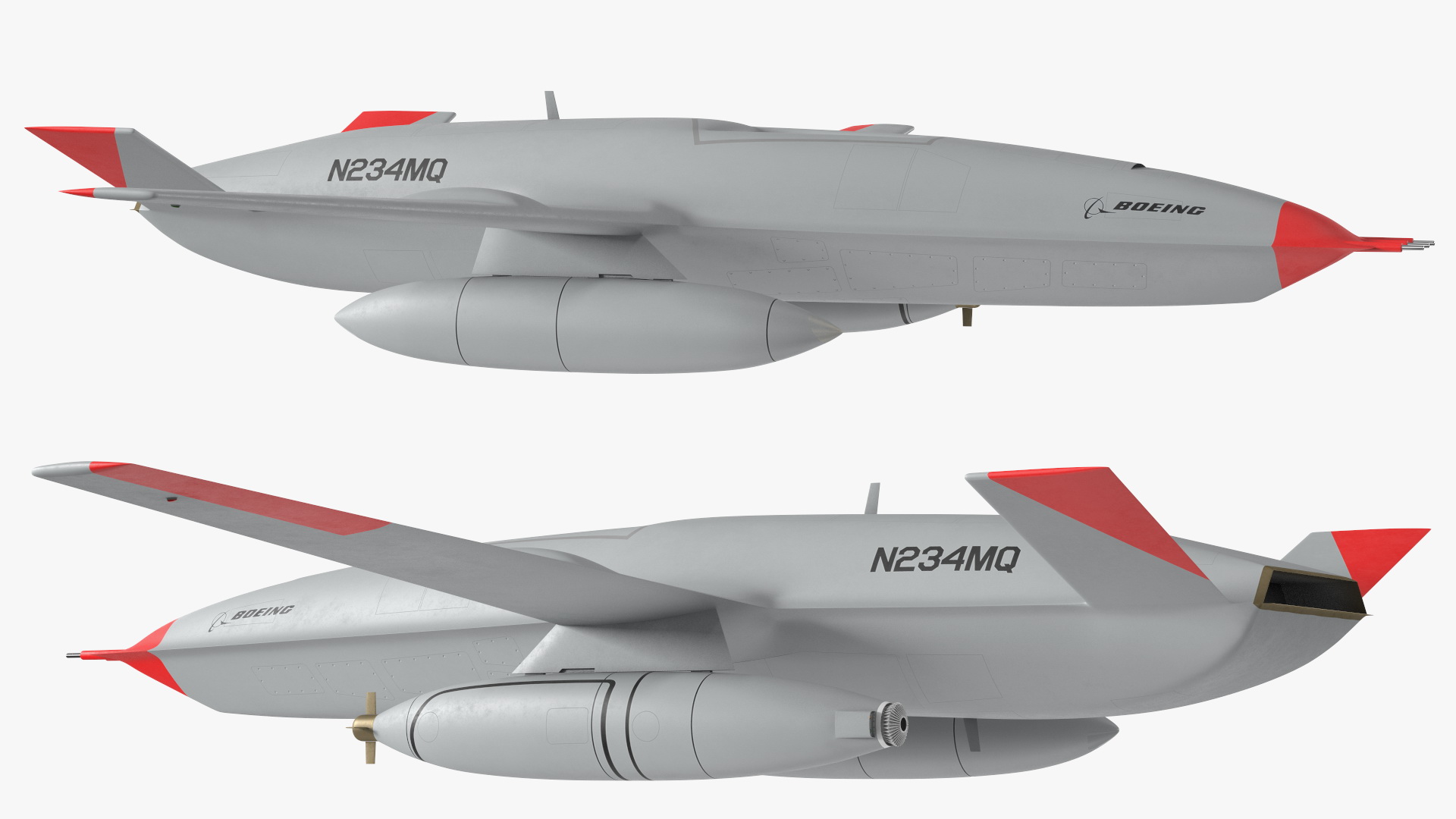 3D model Boeing MQ25 Stingray Aerial Refueling Drone Flight