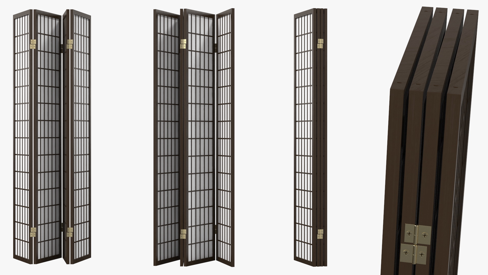 3D model Four Panel Folding Screen