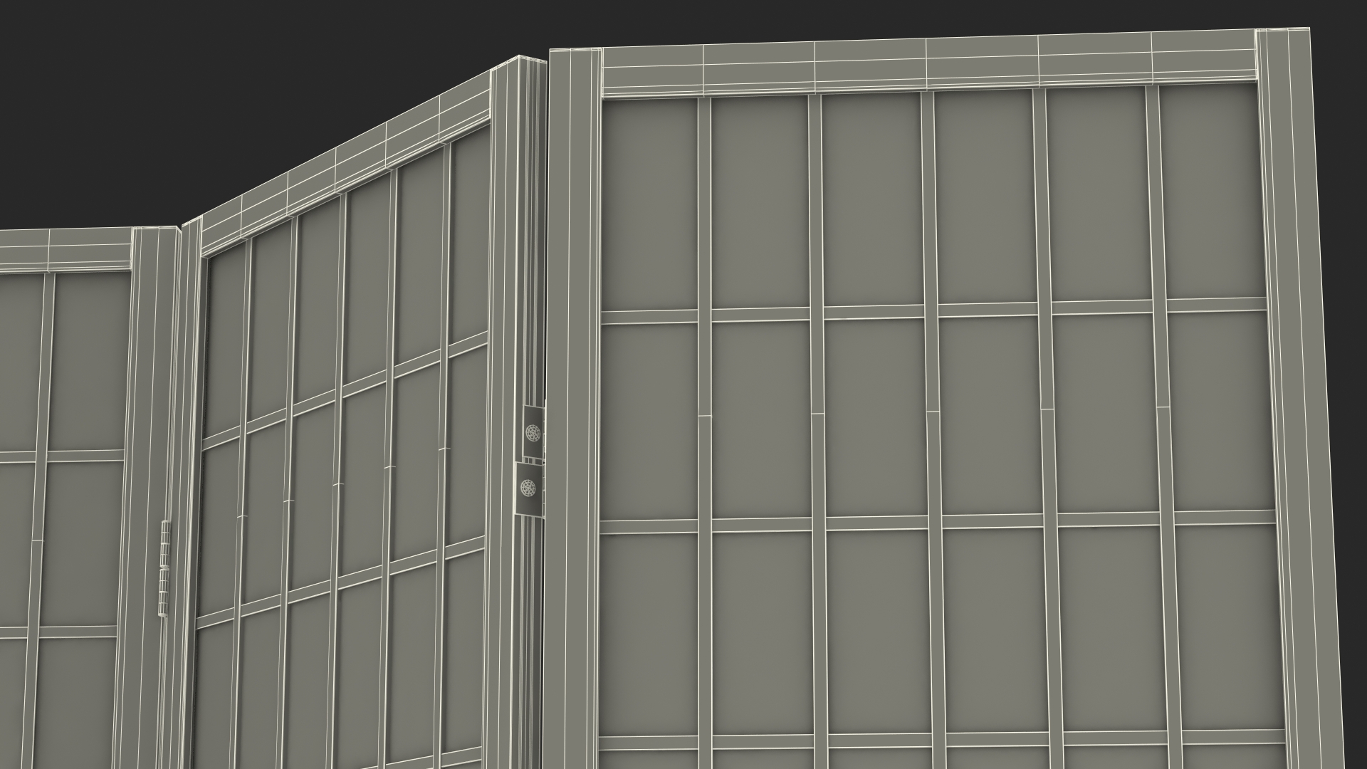 3D model Four Panel Folding Screen