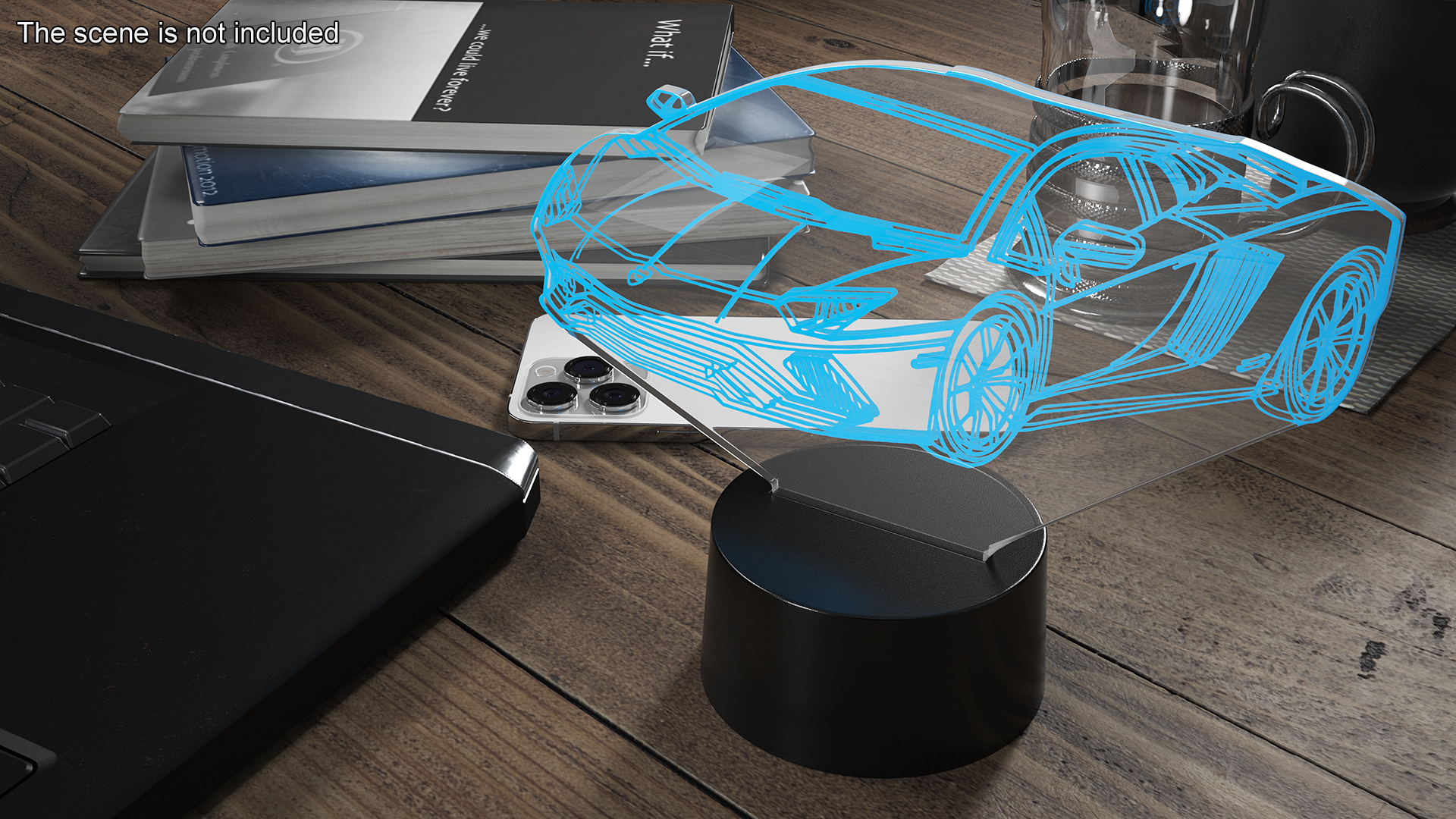 3D model Acrylic Hologram Lamp Car Blue