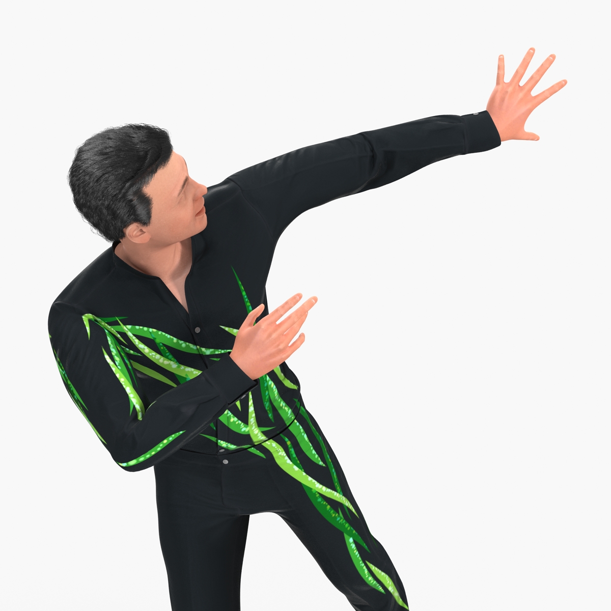 Male Figure Skater 2 Pose 2 3D